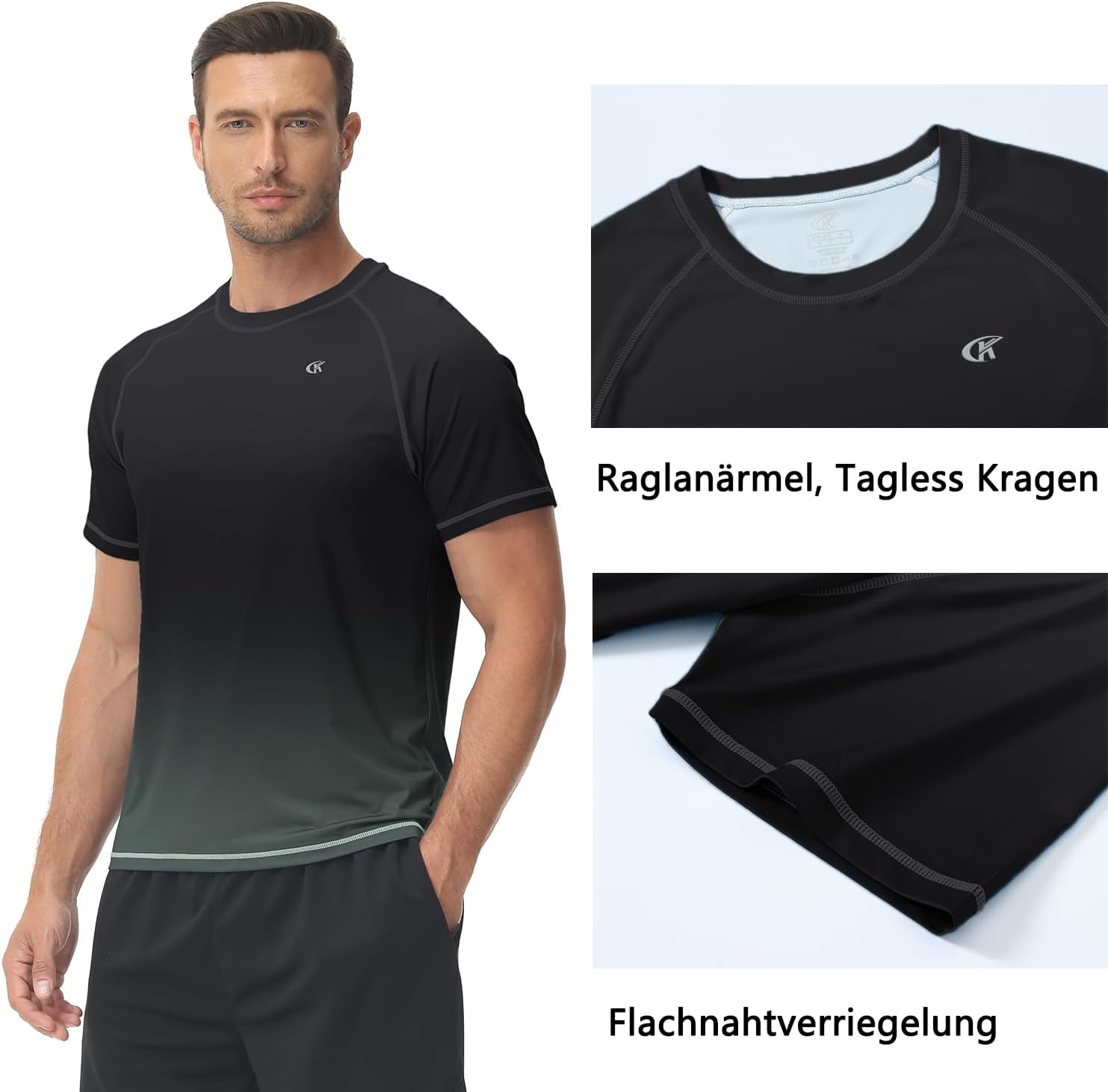 Thumbnail 5 de Huayuzh Herren UV Shirt Rashguard – Schnelltrocknendes, atmungsaktives LL-Shirt für Surf, Wandern und Alltag