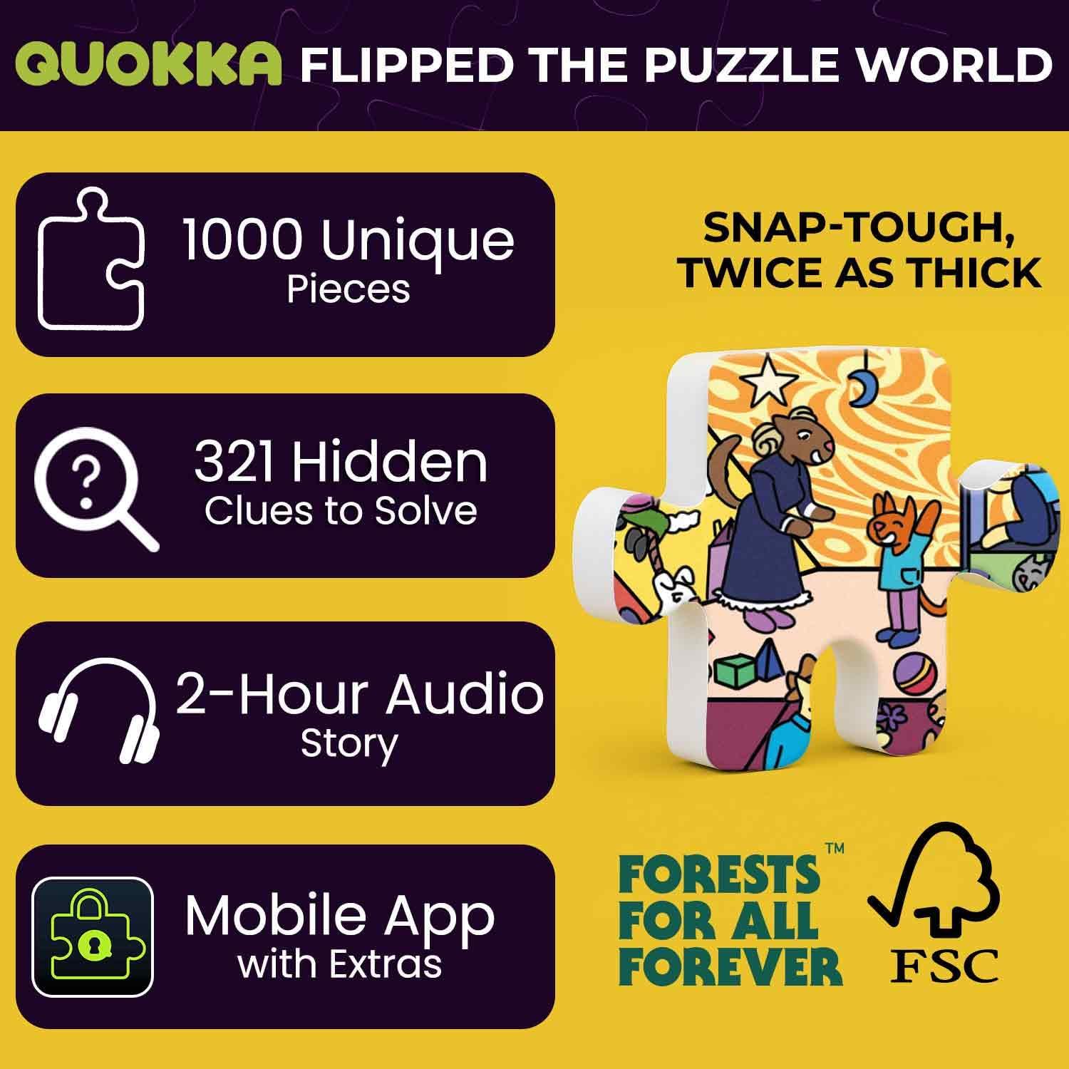Detalle 2 de QUOKKA 1000 Piece Puzzle for Adults