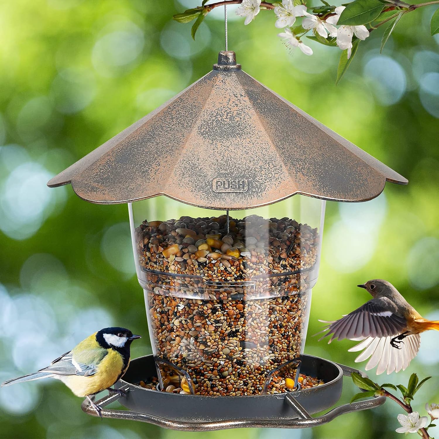 Detalle 2 de SANOTO Vogelfutterhaus faltbar für Garten 🐦