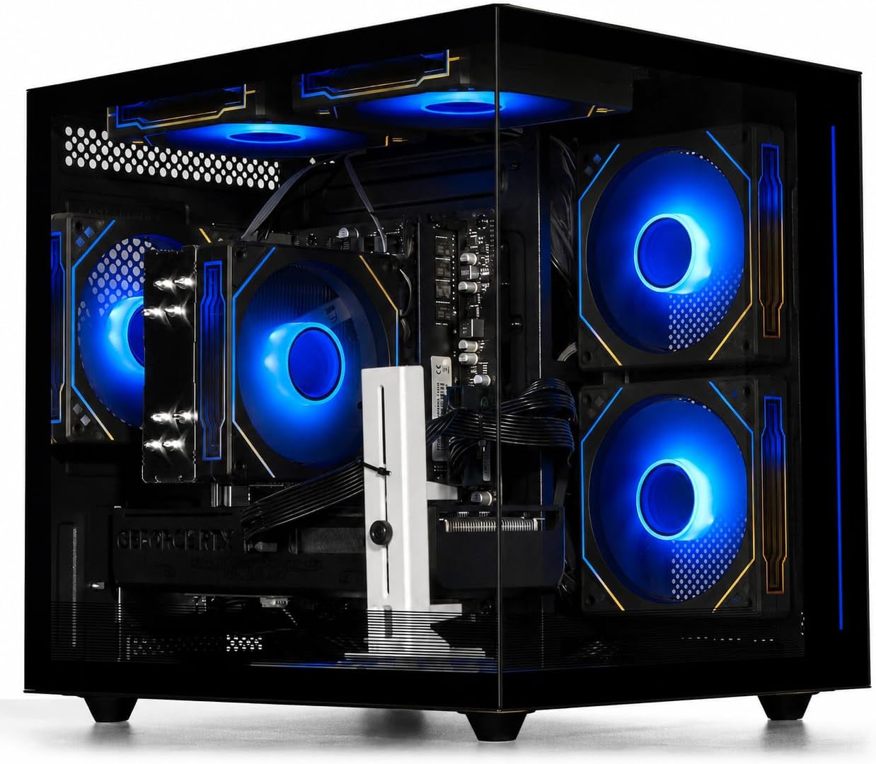 Detalle de WIWB Gaming PC Desktop: Ryzen 7 5700X + RTX 5060 (16GB/1TB NVMe) Prebuilt Tower