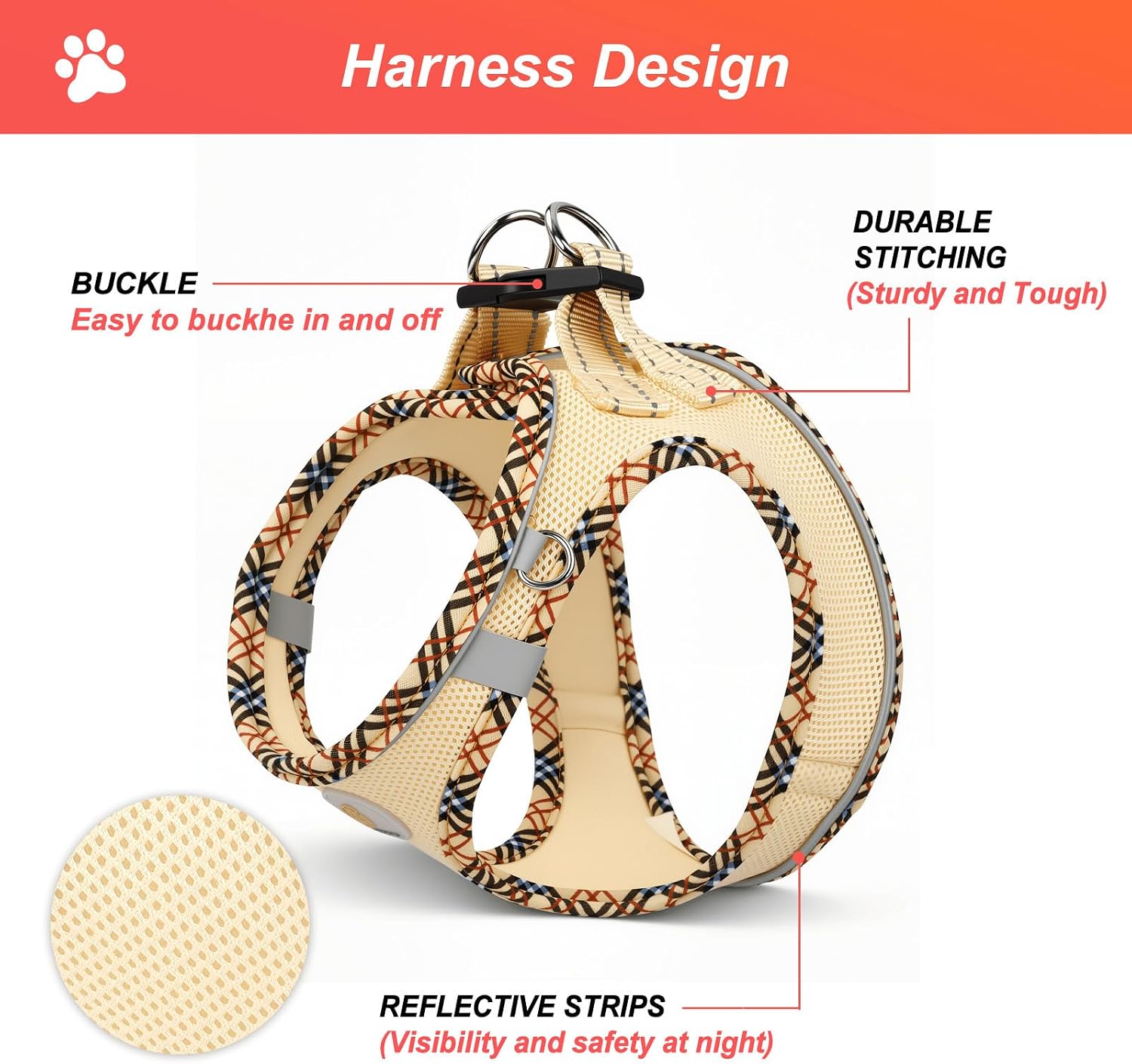 Detalle 2 de Hipubby Dog Harness and Leash Set, XXS