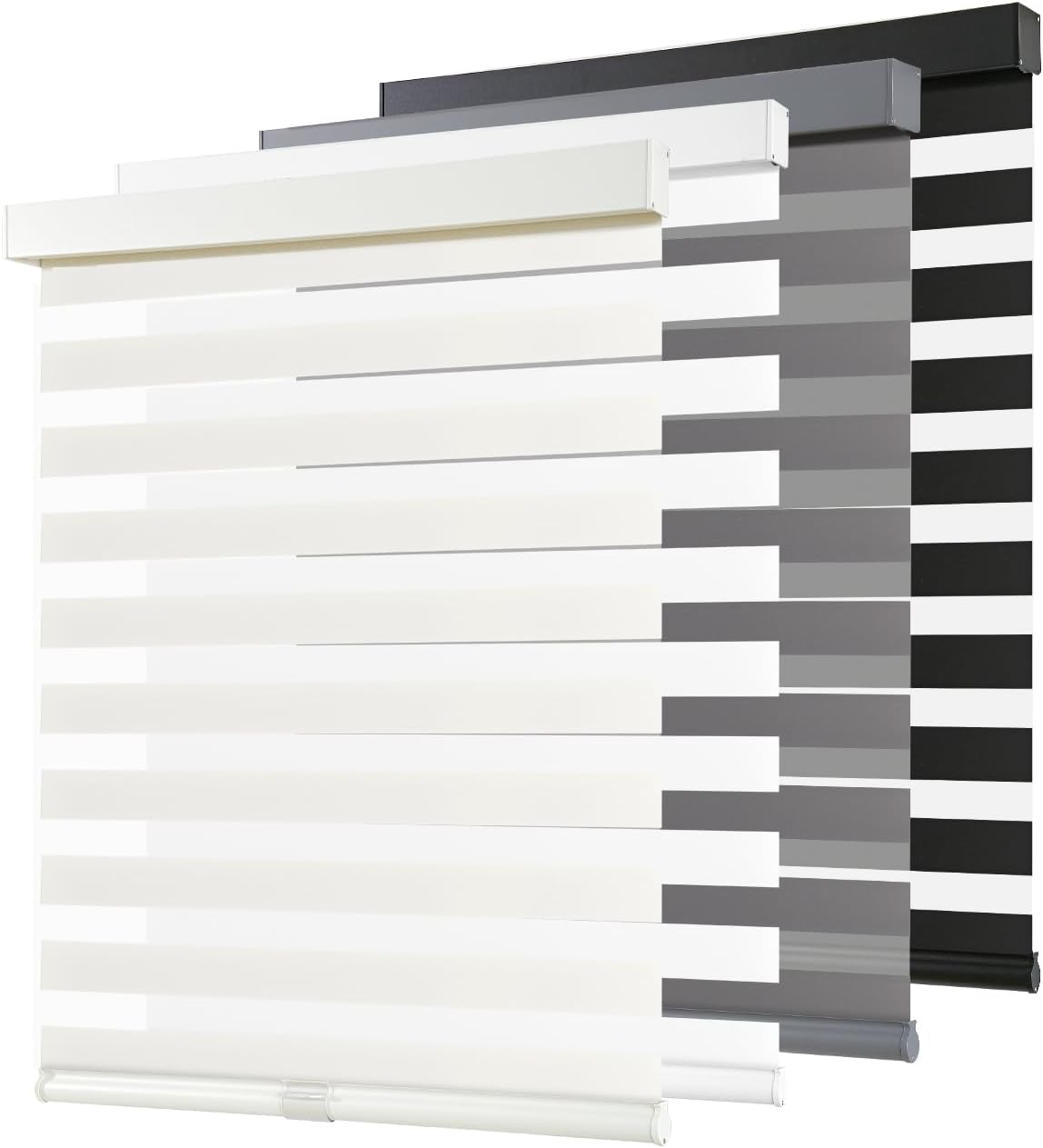 Detalle de AOSKY Cordless Zebra Blinds for Windows (30" W X 72" H) in Beige