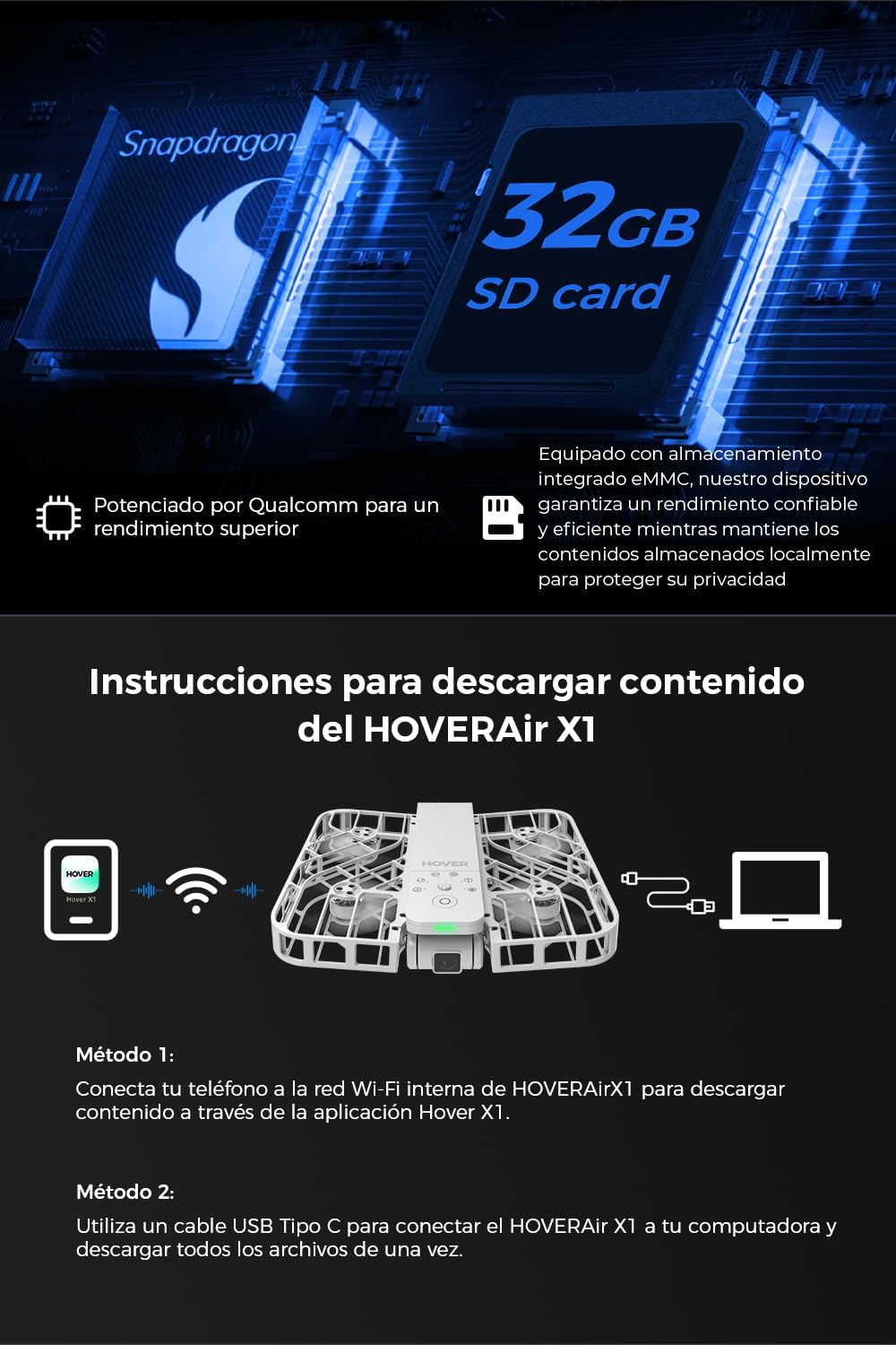 Thumbnail 6 de HOVERAir X1 Dron con Cámara HDR 🎥 - Mini Dron Portable