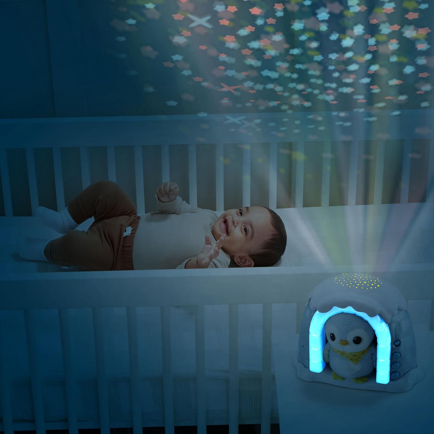 Thumbnail 6 de VTech P’tit Pingouin Nuit Étoilée – veilleuse bébé musicale avec projection au plafond
