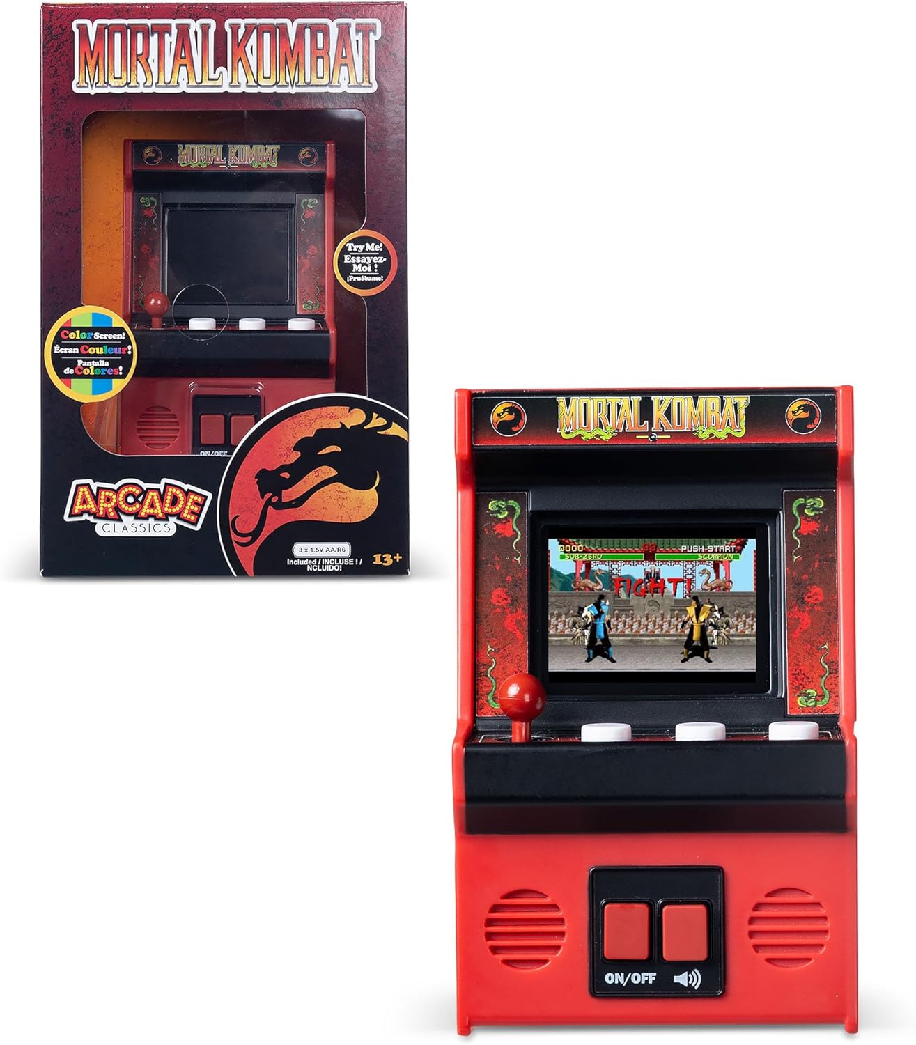 Detalle de Basic Fun Arcade Classics - Console da Tavolo Retrò con Schermo TFT