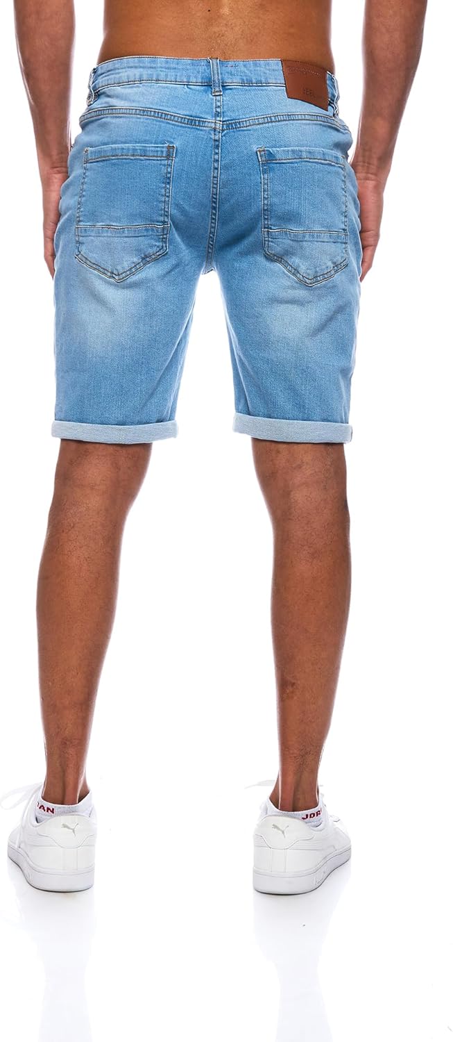 Thumbnail 4 de Jeel Herren Kurze Jeans-Shorts Slim-Fit im 5-Pocket-Style (Basic Washed)