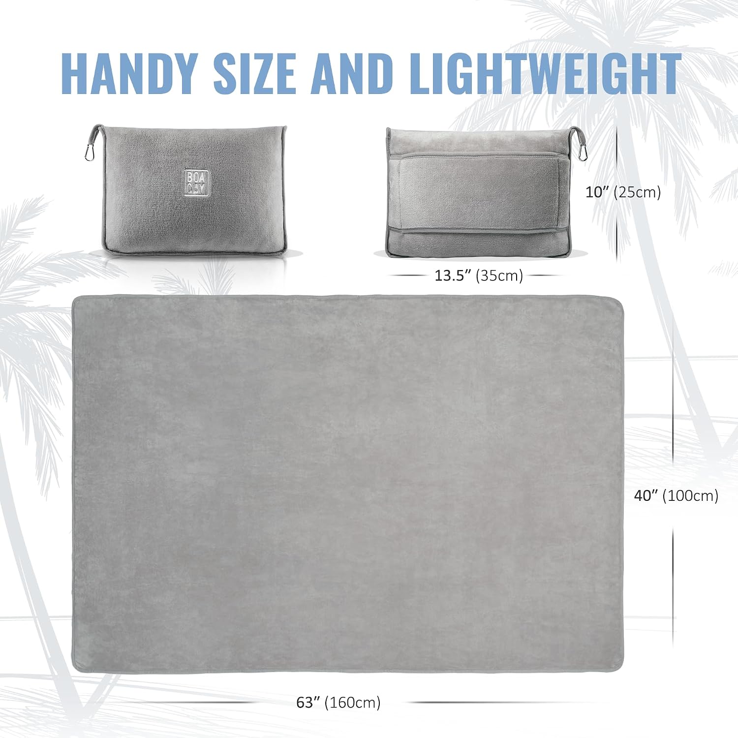 Thumbnail 6 de BOACAY Soft & Warm Travel Blanket with Pillow