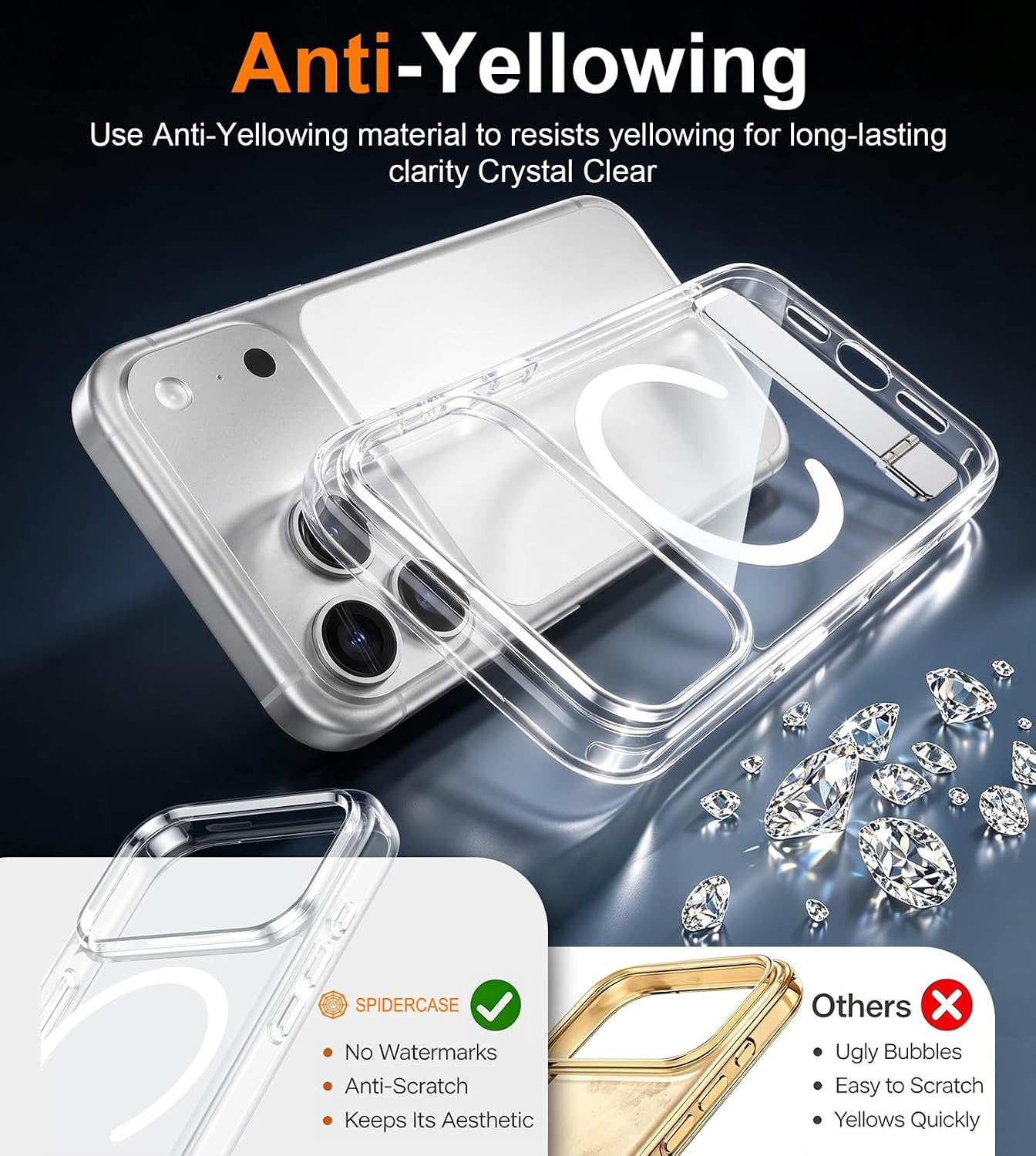 Thumbnail 5 de SPIDERCASE iPhone 17 Pro Max magnetic clear case 6.9"