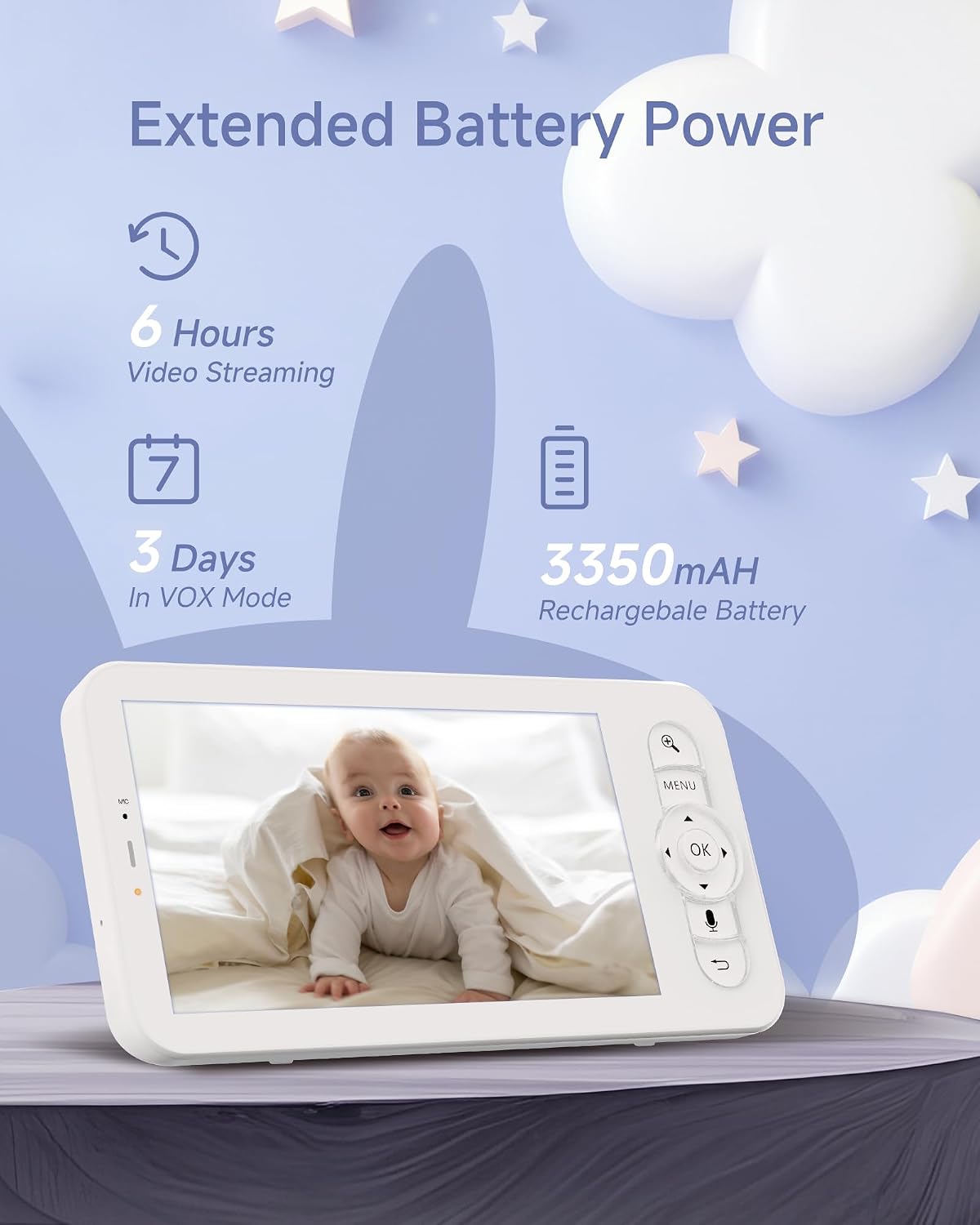 Thumbnail 4 de ARENTI D3 2K Baby Monitor with Night Vision