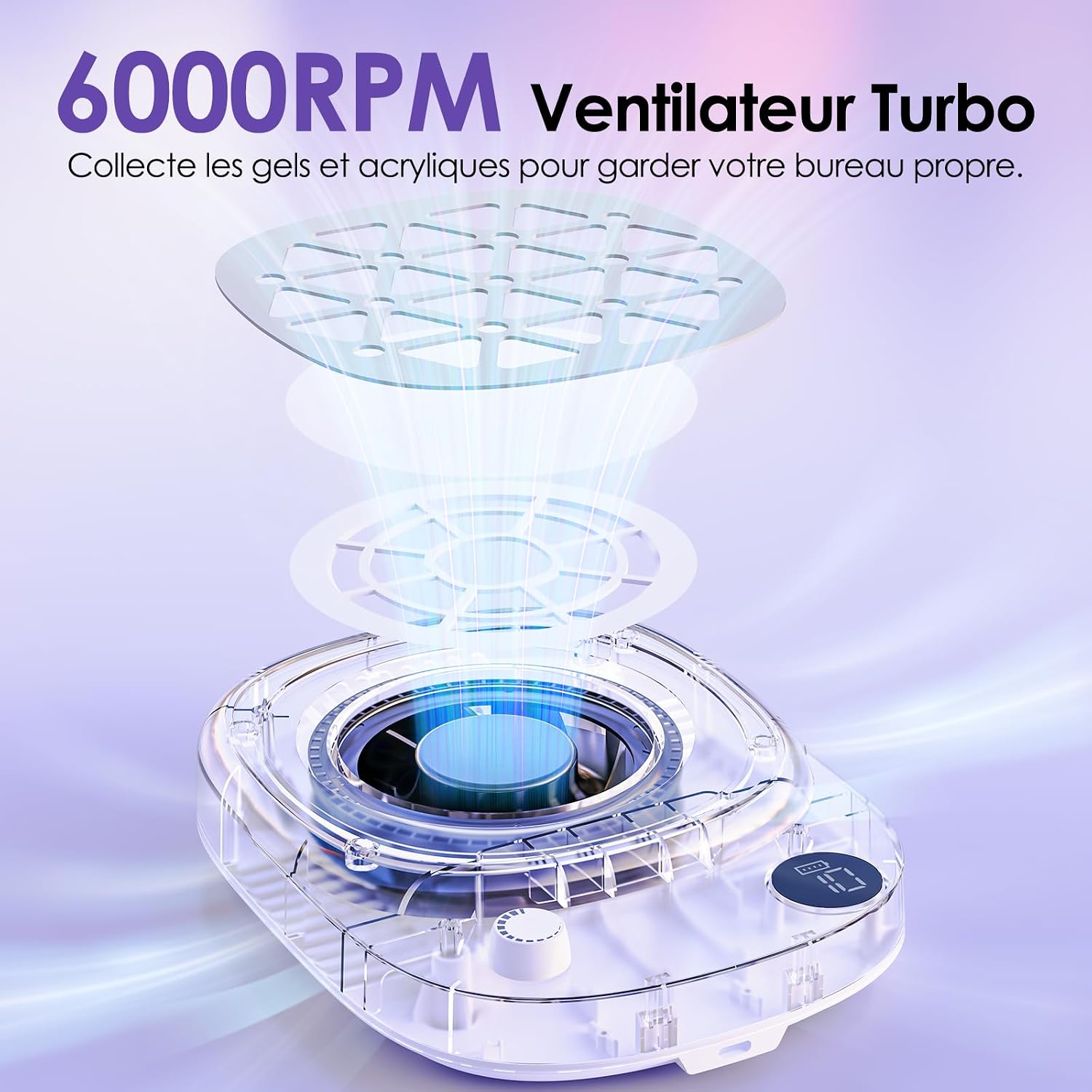 Detalle de Delanie Aspirateur pour Ongles 6000 RPM