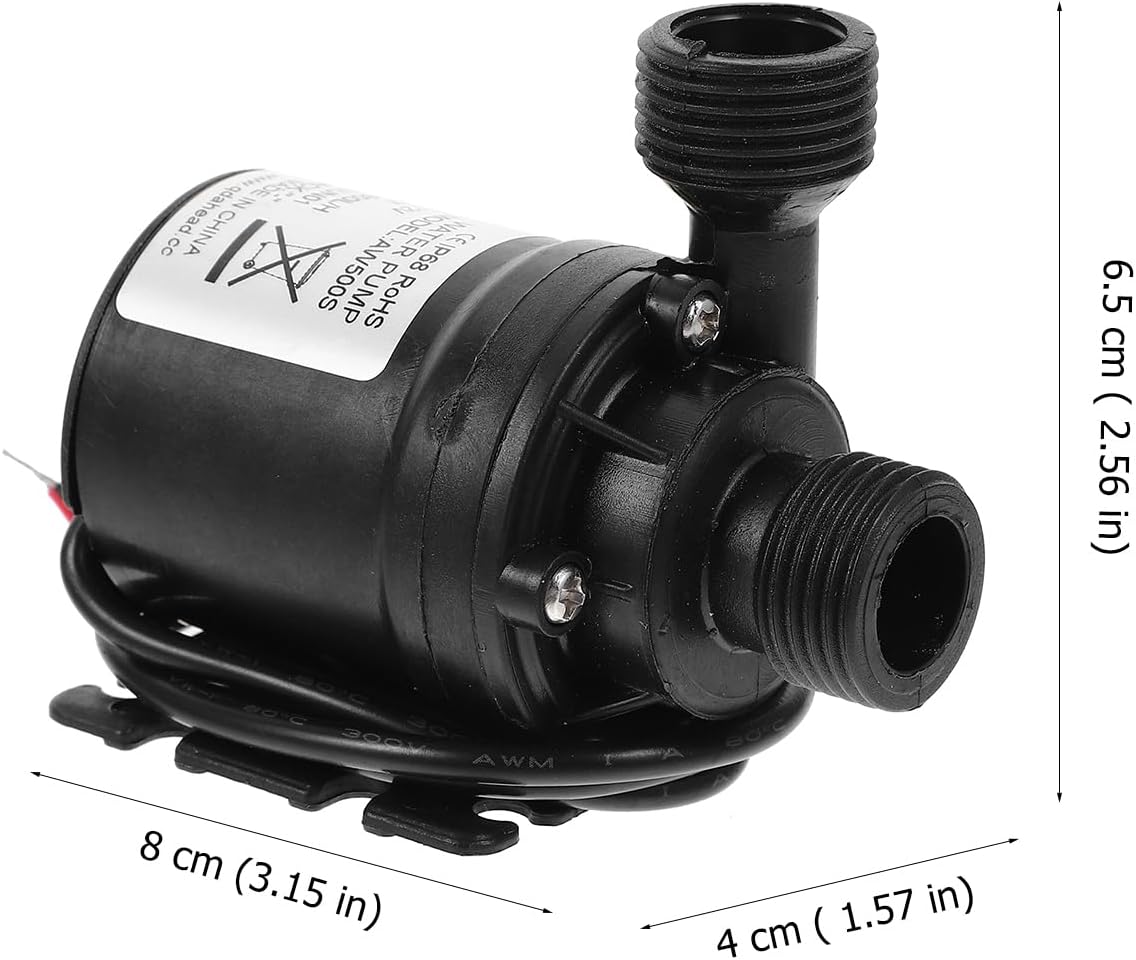 Detalle de ULTECHNOVO 12V Tauchwasserpumpe (2er-Set) 800 l/h, 5 m Förderhöhe – besonders leise für Brunnen, Pool & Solar-Umlauf