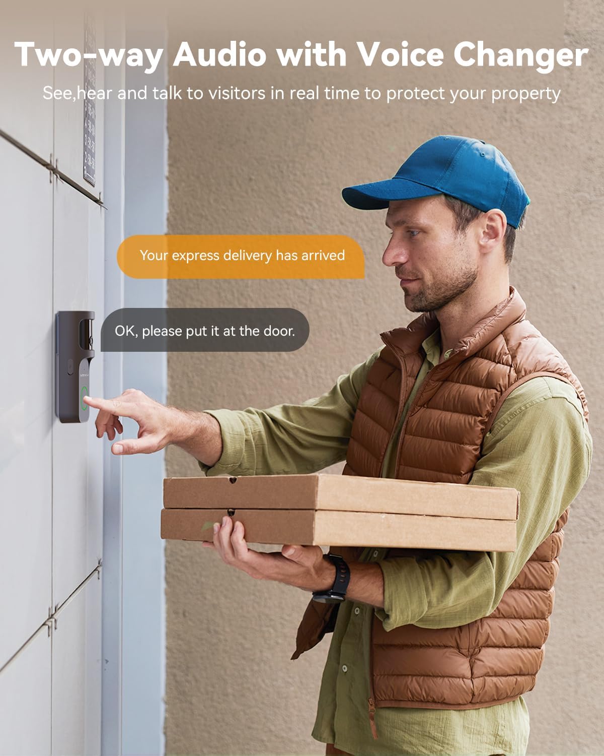 Thumbnail 6 de Imou 4MP Panoramic Doorbell DB3 KIT : sonnette vidéo 2K+ WiFi avec vue panoramique, détection IA des colis