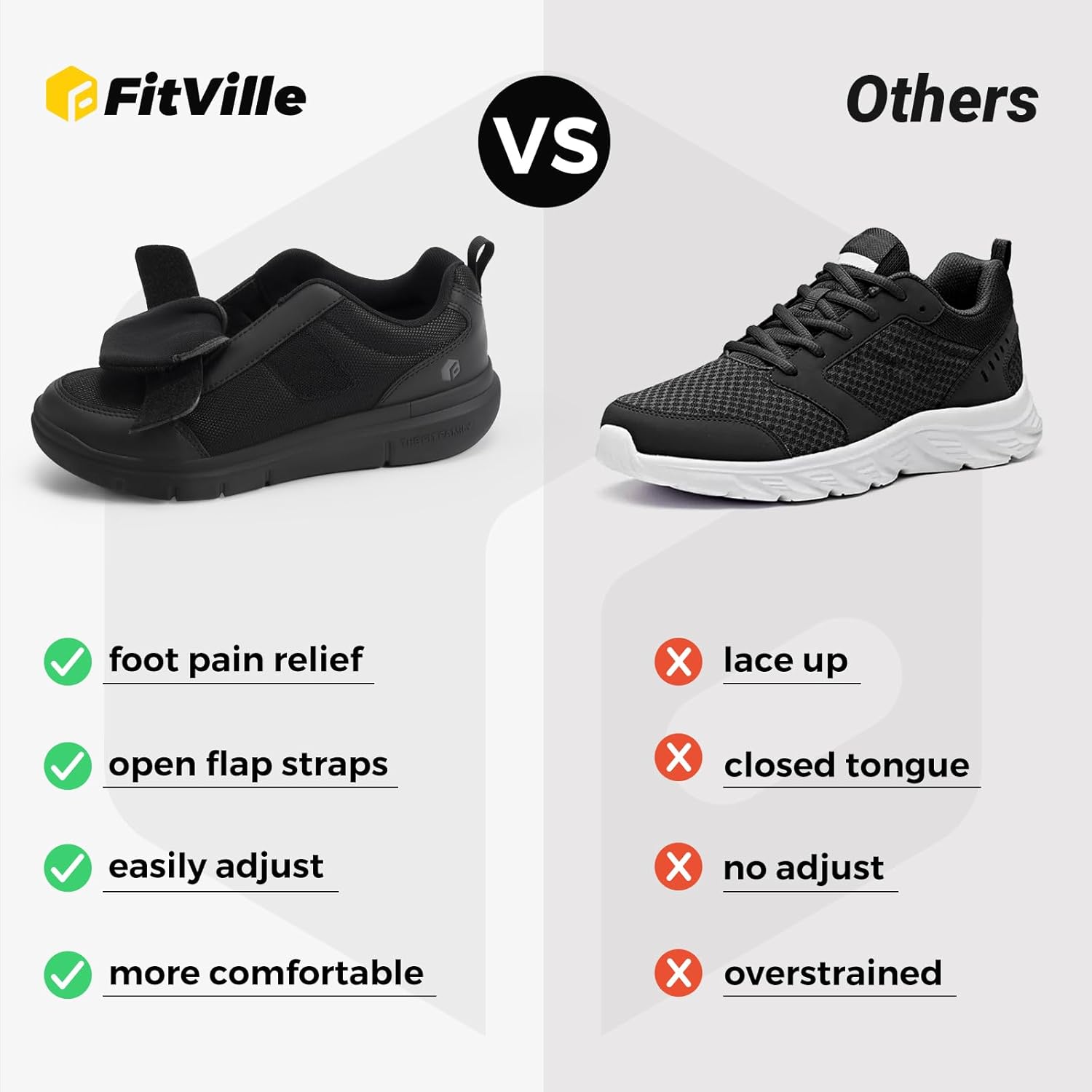 Thumbnail 2 de FitVille EasyTop StrapEase V4 Diabetic Shoes
