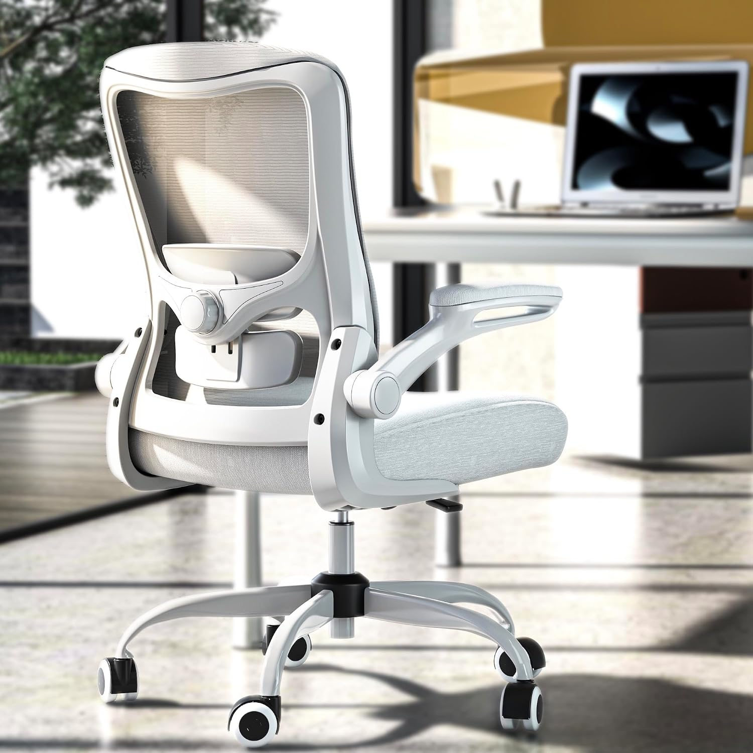 Detalle de Zeonsit 8188B-CA Ergonomic Office Chair, High-Back Mesh, Adjustable Lumbar Support