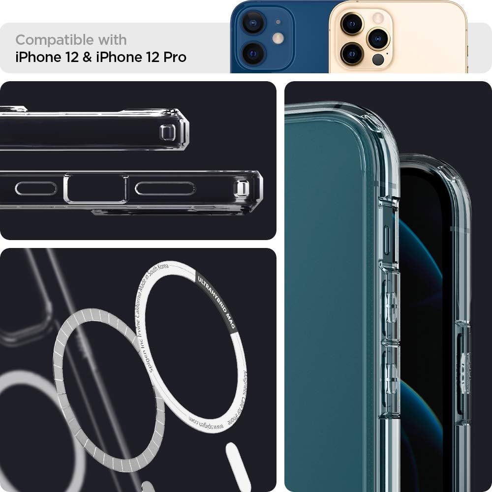 Detalle 2 de Spigen Ultra Hybrid Magfit Coque iPhone 12/12 Pro anti-jaunissement