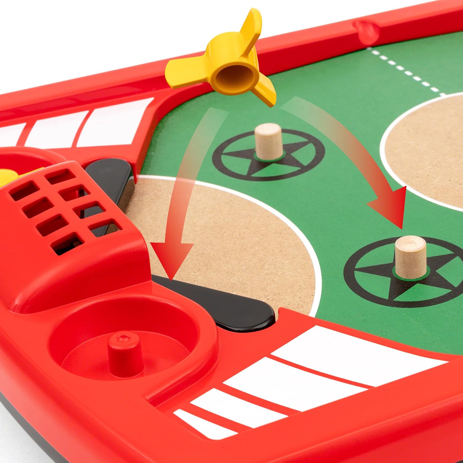 Detalle de BRIO 34019 Tischfußball-Flipper – Holzspielzeug für Kinder ab 6 Jahren