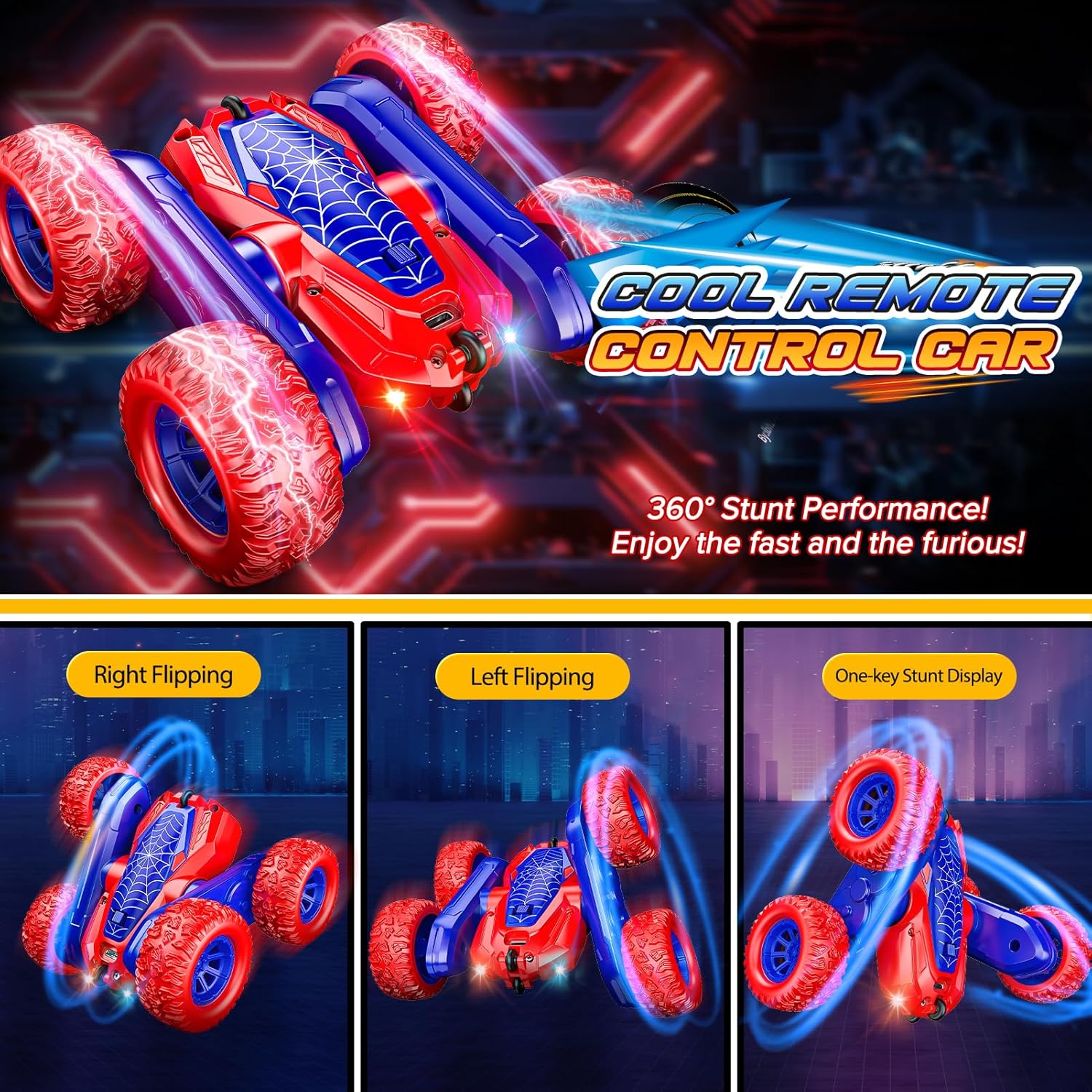 Detalle de 360° Flips 4WD RC Stunt Car for Kids