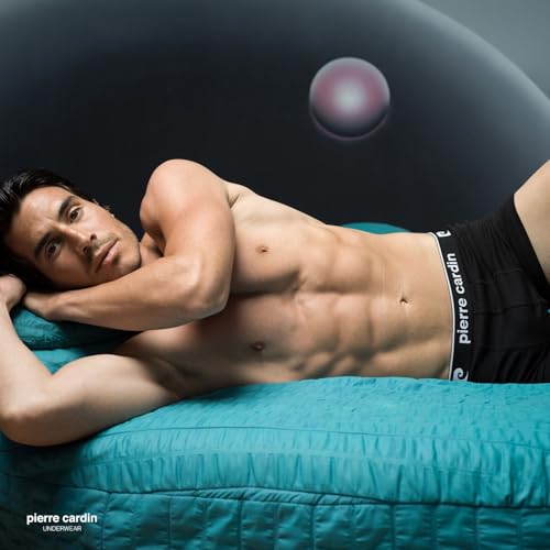 Detalle de Pierre Cardin Underwear Boxer Homme Coton — Pack 4, Noir/Blanc, Taille L