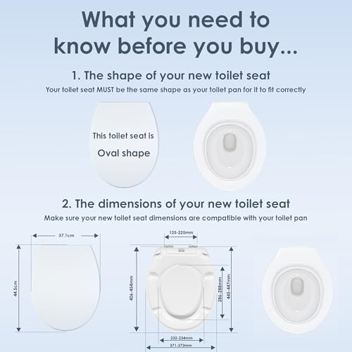 Detalle 2 de AQUALONA Premium Thermoplastic Toilet Seat with Soft Close, Oval White