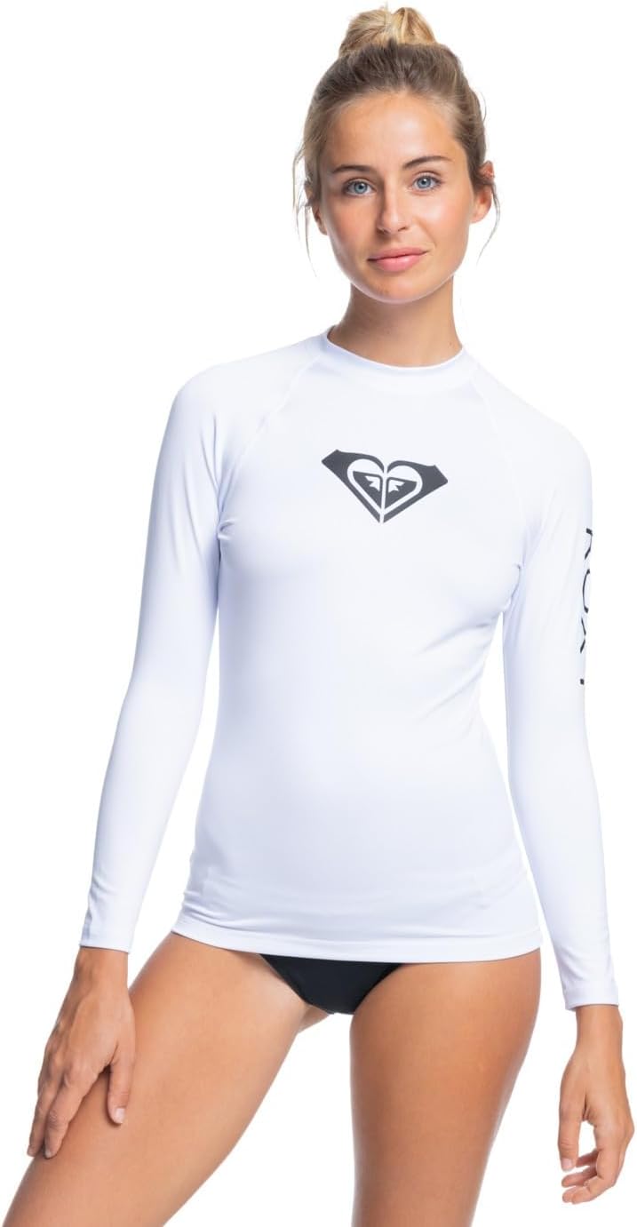Detalle de Roxy Whole Hearted Rash Vest UPF 50 a maniche lunghe da donna – Mood Indigo, XL
