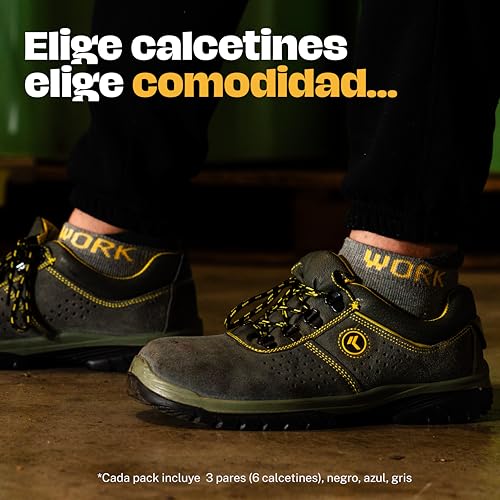 Thumbnail 6 de PS PROUTHS Calcetines de trabajo verano tobilleros unisex (95% algodón) con talón y puntera reforzados