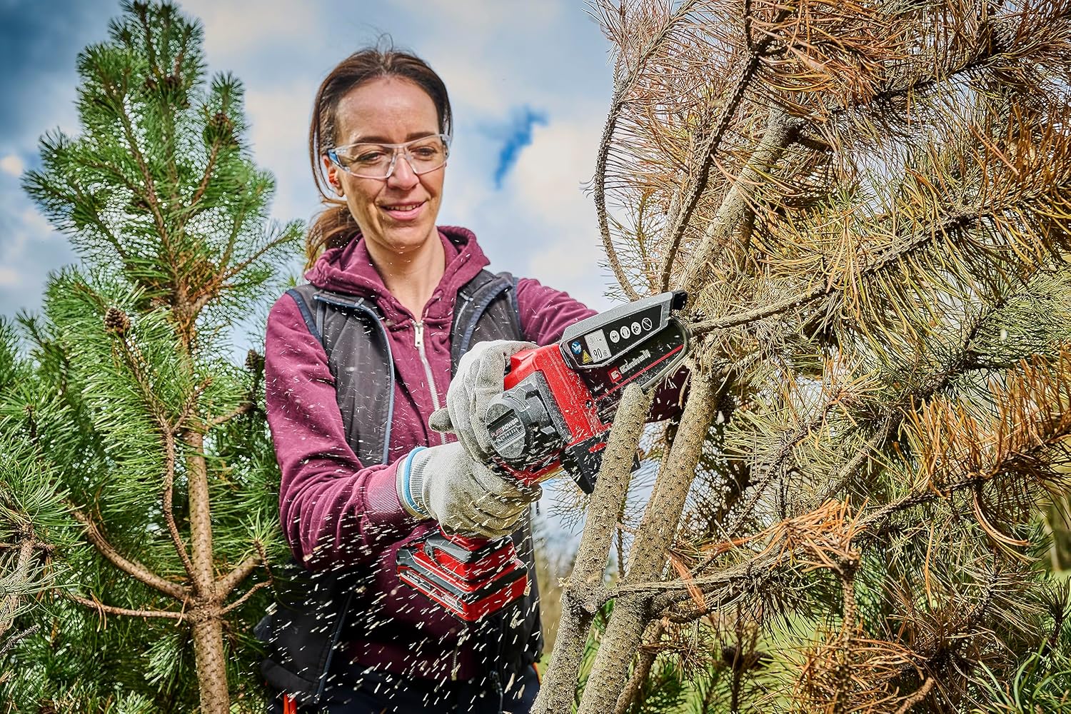 Thumbnail 3 de Einhell GE-PS 18/15 Li BL-Solo cordless pruning chainsaw (18V Power X-Change), 12.5cm cut length