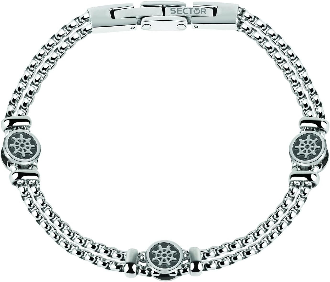 Detalle de Sector Jewels SADQ34 Bracciale da uomo in acciaio inox Sector No Limits, 22 cm