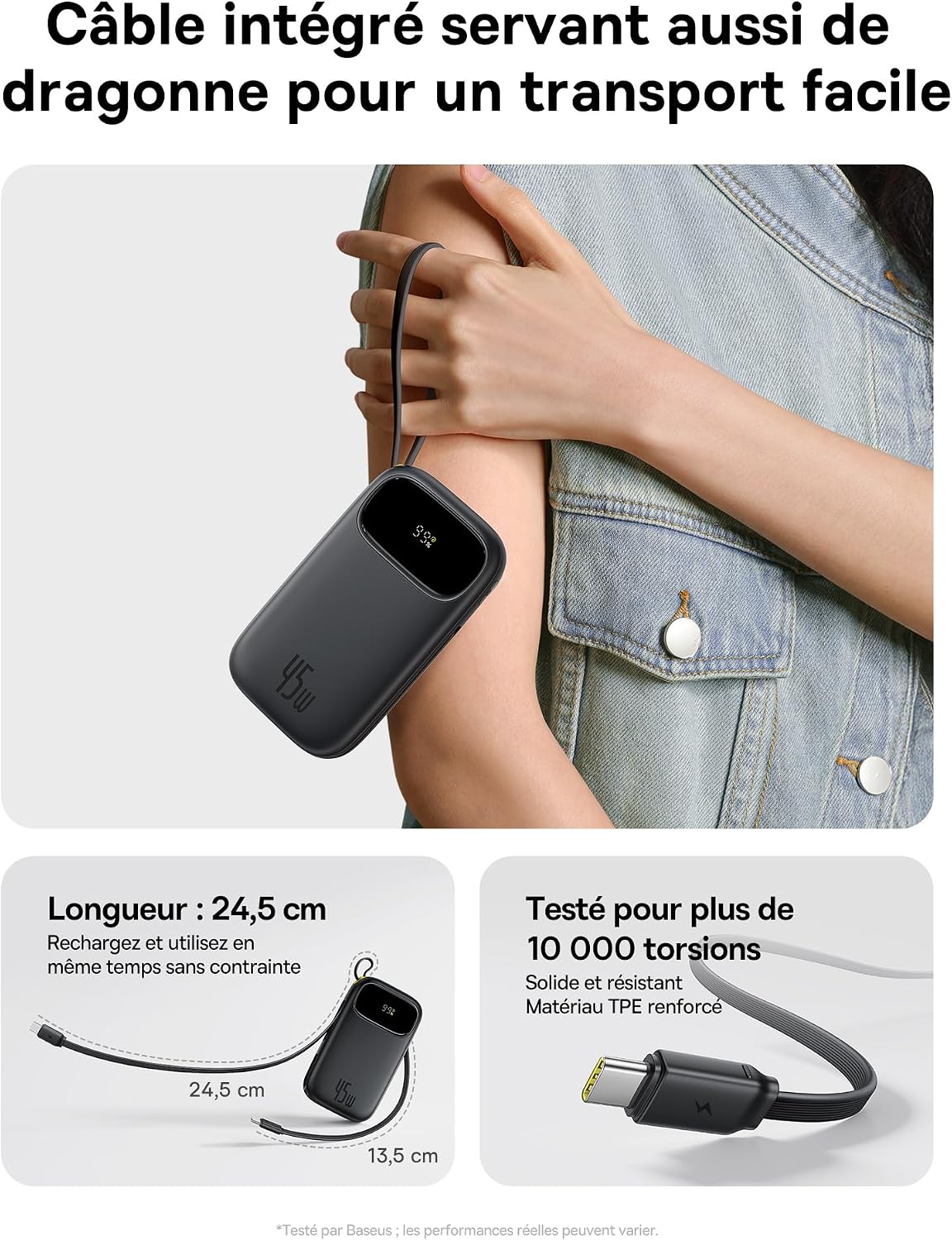 Thumbnail 3 de Baseus Qpow3 20000mAh 45W Powerbank