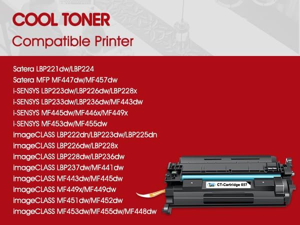 Detalle 2 de Cool Toner 057 Toner Cartridge 2-Pack, Black High-Yield Compatible Replacement