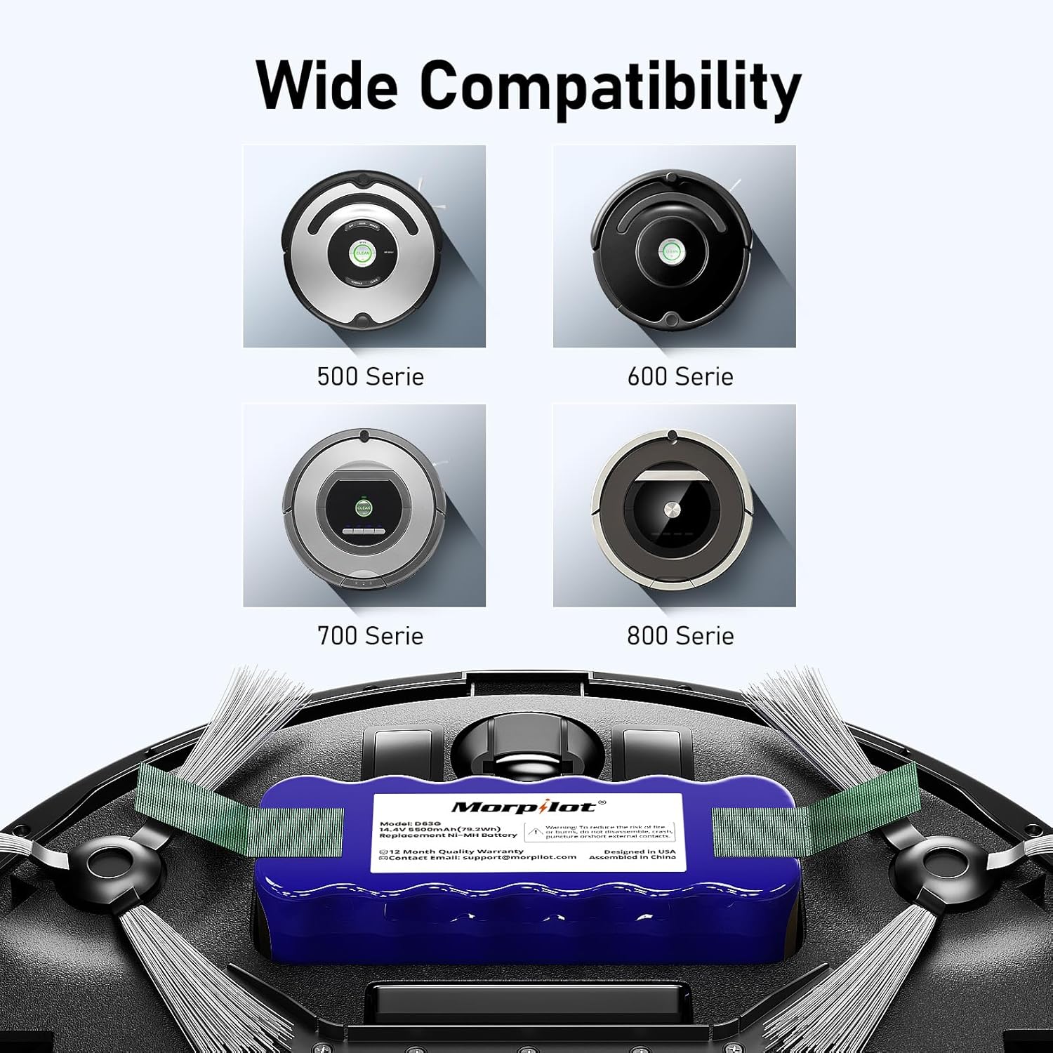 Thumbnail 2 de Morpilot 5500mAh batería para Roomba