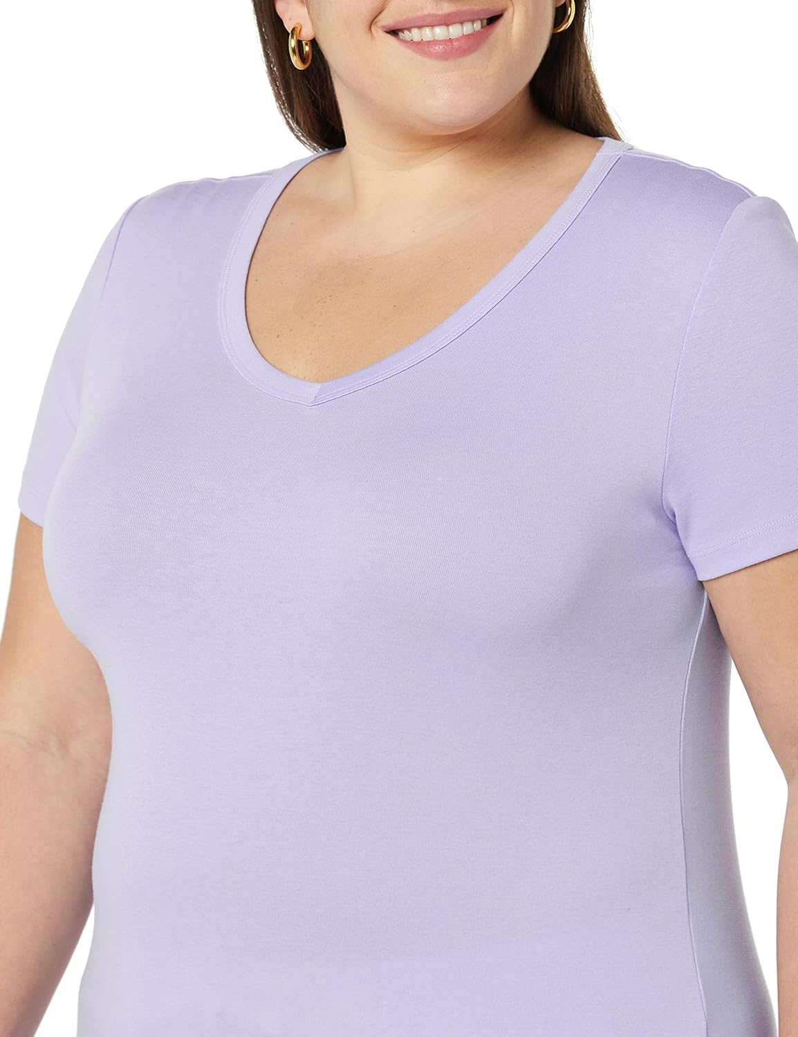 Detalle 2 de Amazon Essentials Women's Slim-Fit Short-Sleeve V-Neck T-Shirt