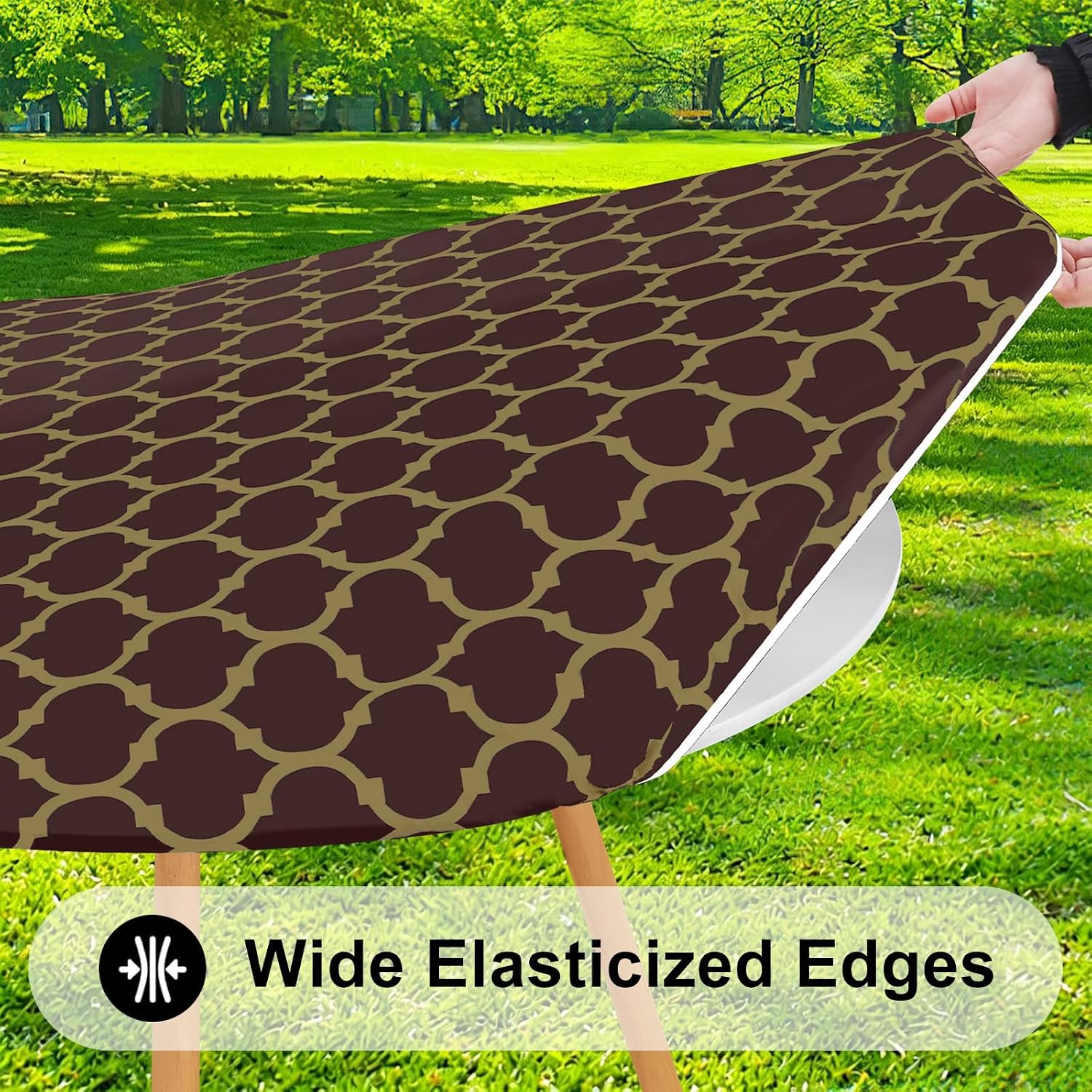 Detalle de Smiry Vinyl Round Fitted Tablecloth