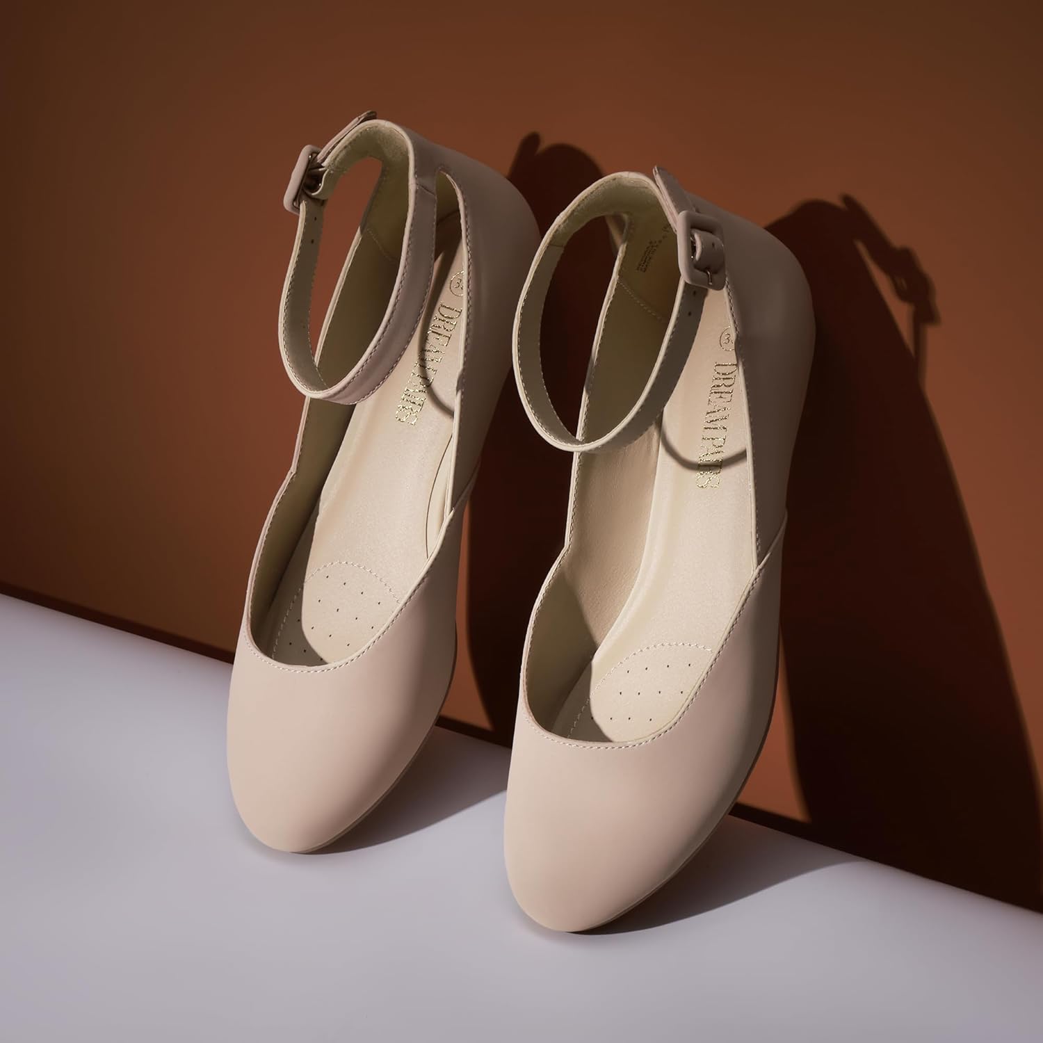 Thumbnail 2 de DREAM PAIRS Ballerinas Damen Riemchenballerina – Elegante Flats mit gepolstertem Support