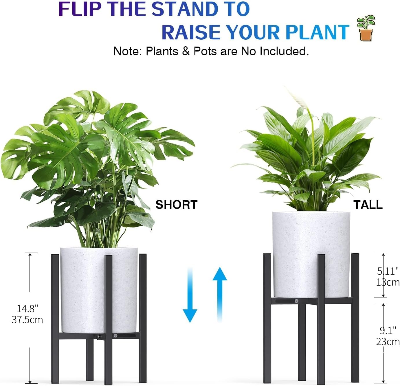 Thumbnail 2 de STLOVe Flower Stand: Adjustable Indoor Plant Shelf in Black Iron