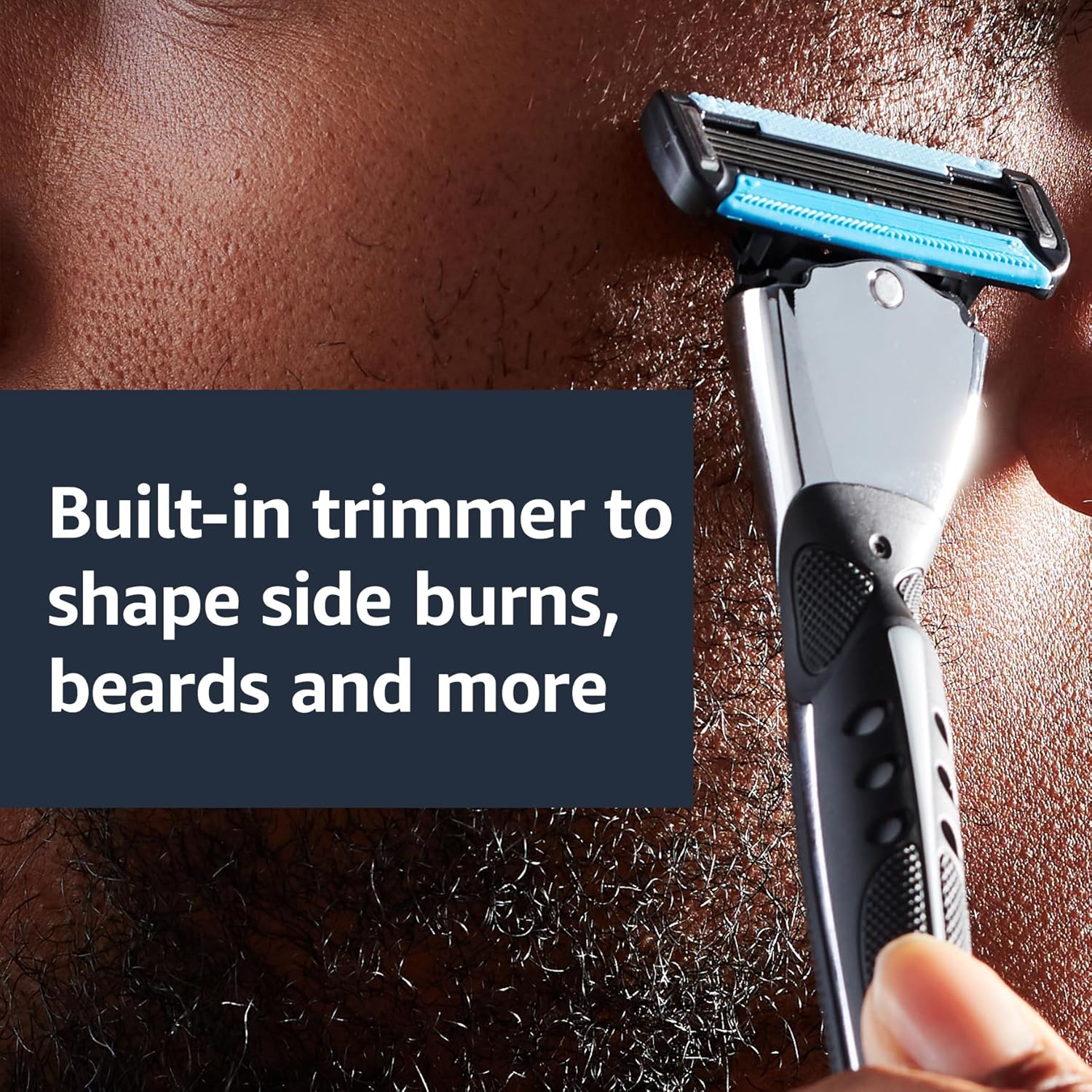 Thumbnail 5 de Amazon Basics 5-Blade MotionSphere Razor with Beard Trimmer: 2 Cartridges + Handle