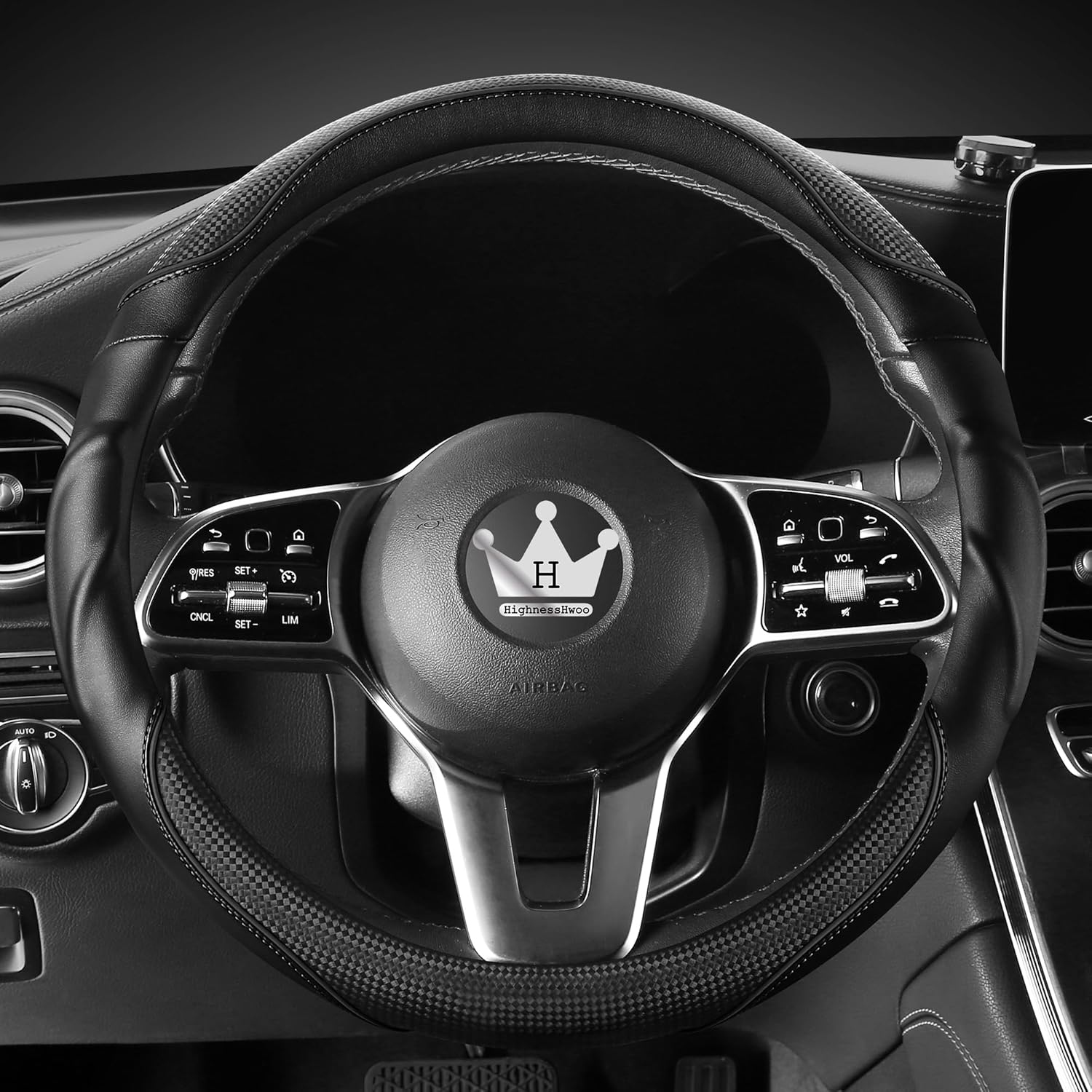 Detalle de HighnessHwoo 3D Steering Wheel Cover 37-38cm