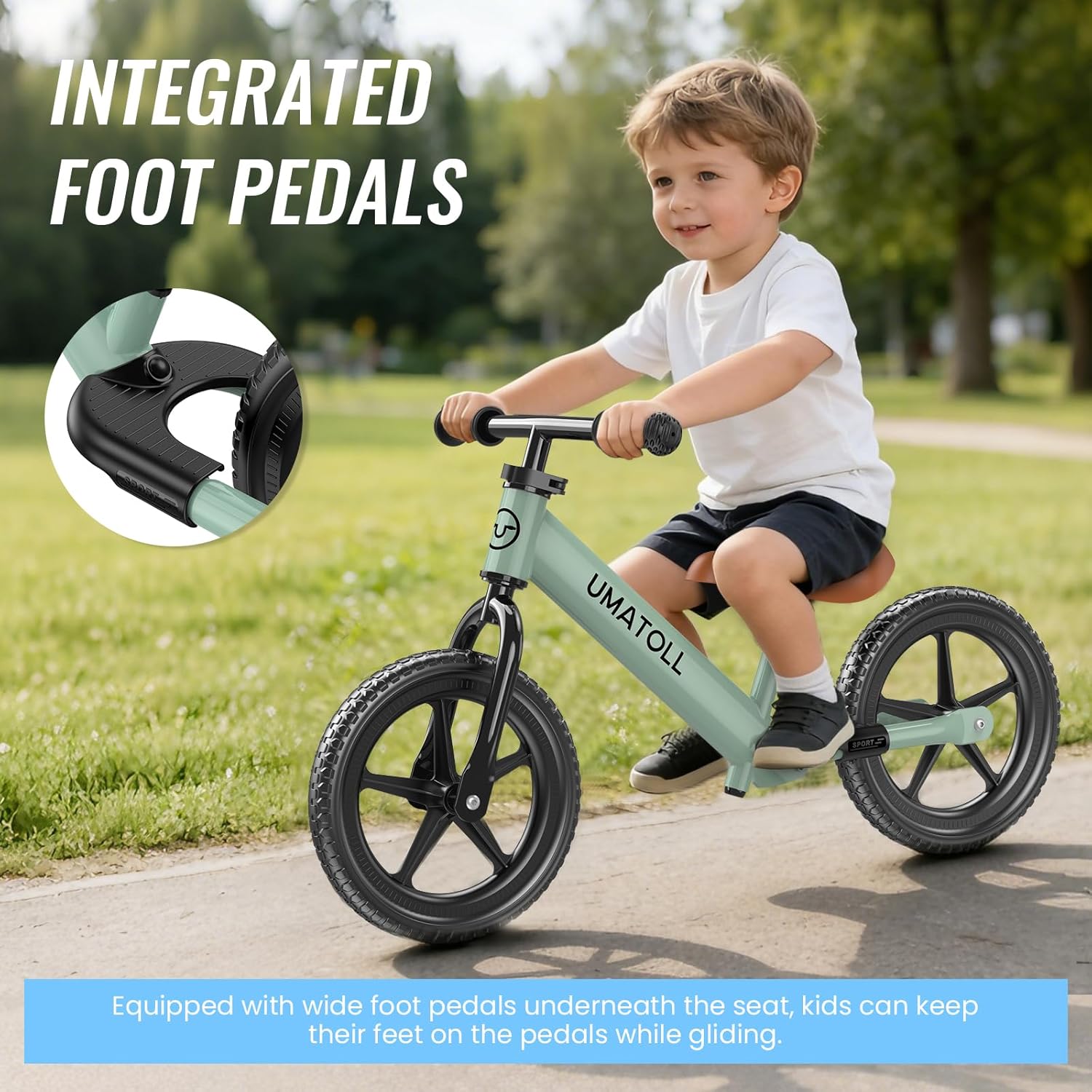 Thumbnail 3 de Umatoll Toddler Balance Bike: Adjustable 2-5 Year Old Toy Bicycle for Safe, Early Riding