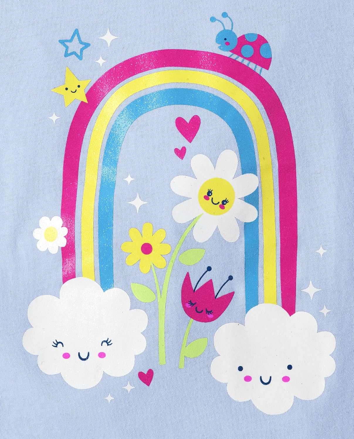 Detalle de The Children's Place Baby-Girls & Toddler 3-Pack Graphic T-Shirts, Cotton-Poly Jersey