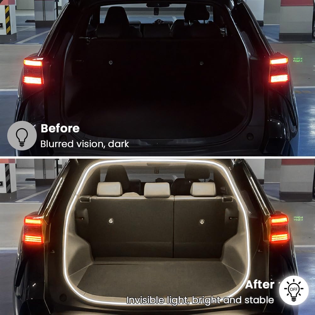 Thumbnail 4 de vsshe Auto Kofferraum Lichtstreifen mit automatischem Sensor (LED, 2 m) – Kofferraumbeleuchtung für innen