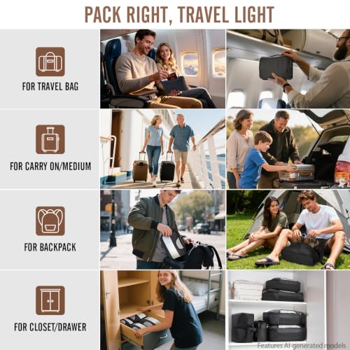 Thumbnail 7 de Veken Packing Cubes Set (10 or 8) for Travel Essentials