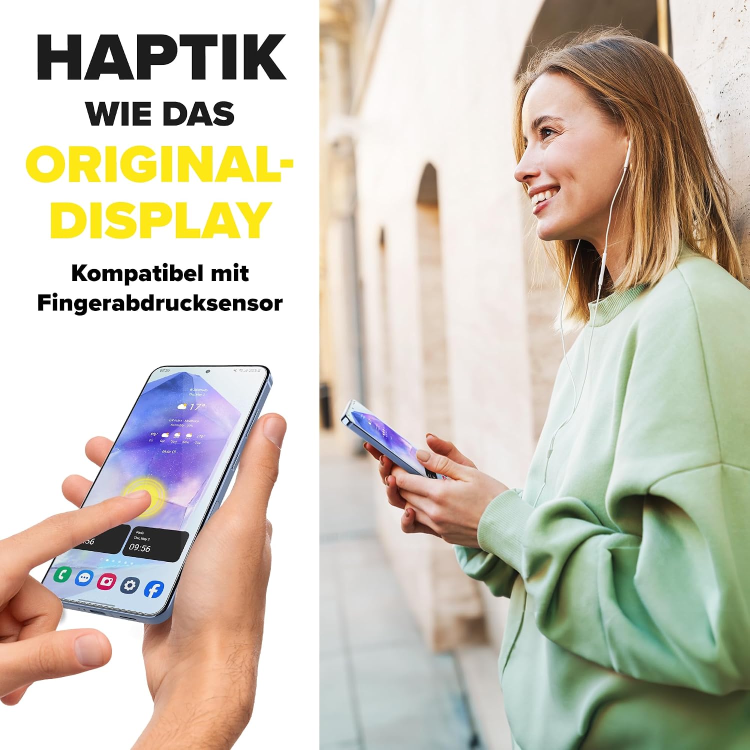 Thumbnail 5 de FlexiSchutz® Schutzglas für Samsung Galaxy A55 5G – Display-Schutzfolie aus Glas mit Installationshilfe (2 Stück)