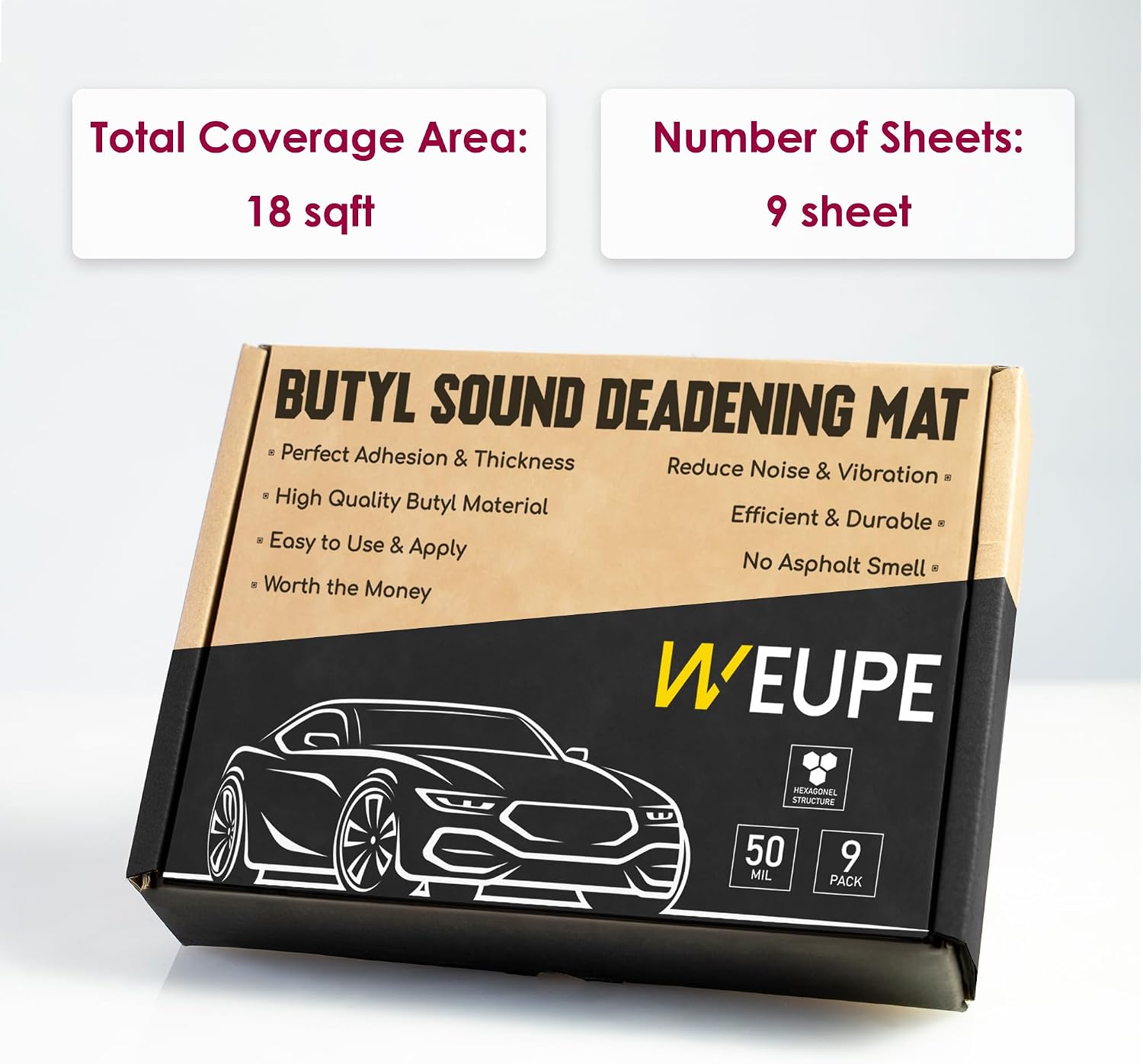 Thumbnail 5 de WEUPE Car Sound Deadening Mat, 50 mil