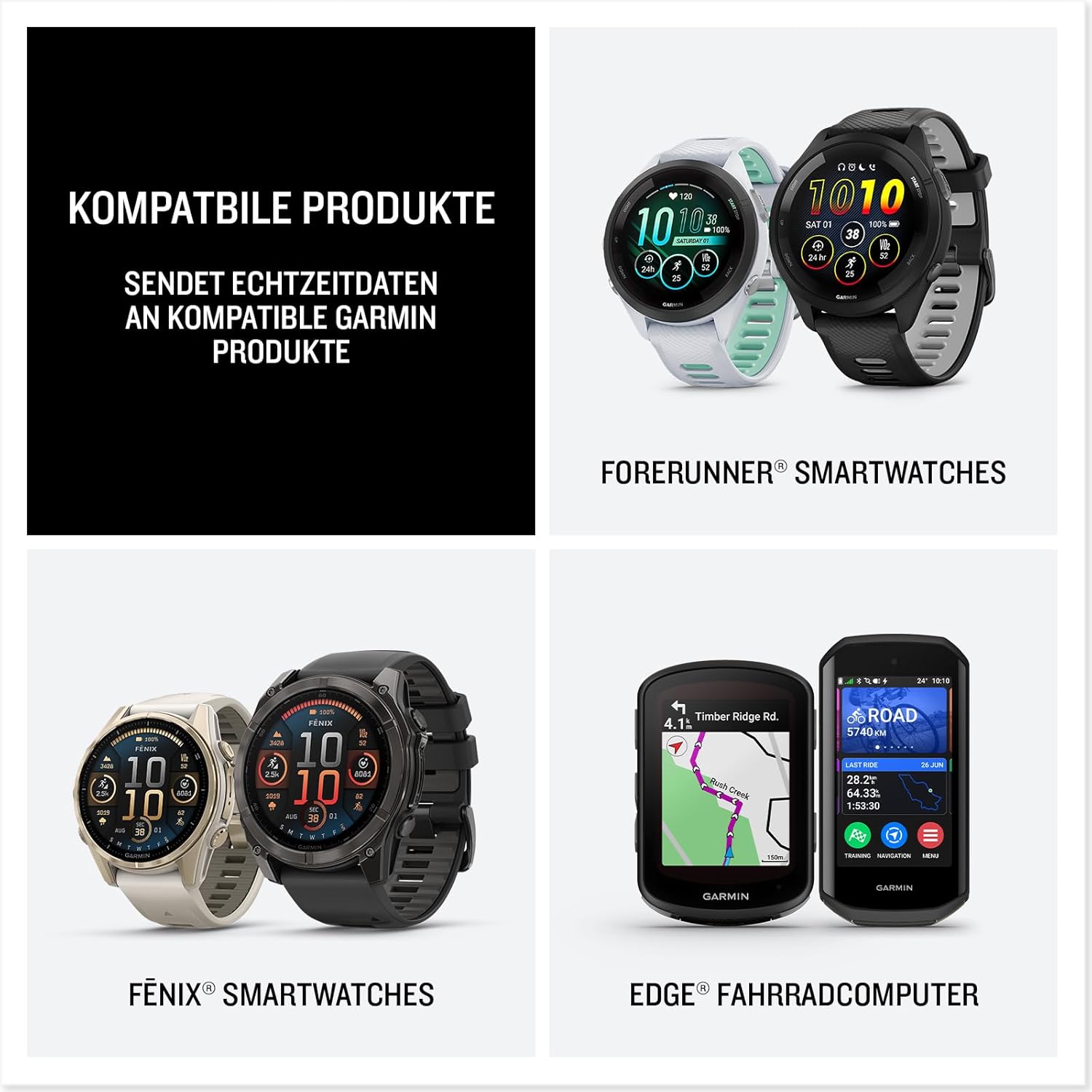 Thumbnail 4 de Garmin HRM 200 Brustgurt M‑XL 1 Jahr Batterie
