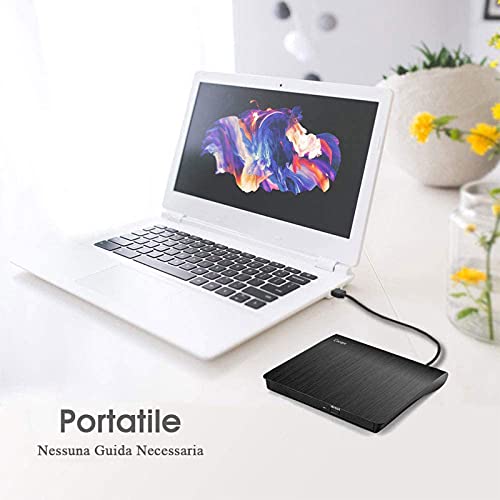 Thumbnail 1 de Cocopa Masterizzatore DVD Esterno: Lettore CD/DVD Portatile Ultra-Slim con USB 3.0