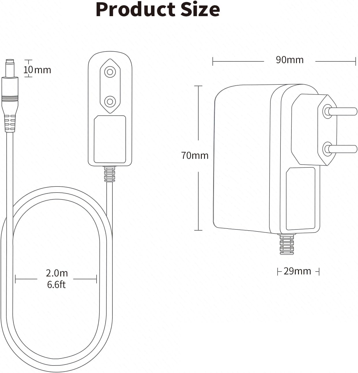 Thumbnail 5 de TONTON Netzteil 12V 3A für AVM FRITZ!Box & Telekom Speedport Smart – weiß, extra langes Kabel (2 m)