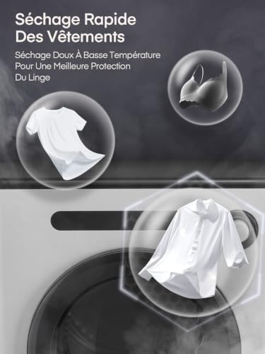 Detalle de FOHERE sèche-linge à évacuation 4 kg, 1 200 W, 6 programmes, tambour inox