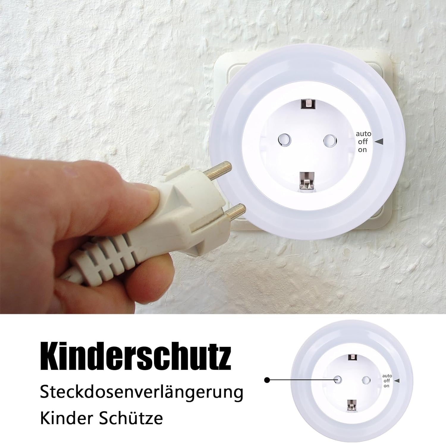 Detalle 2 de emotionlite Nachtlicht Steckdose 2700K mit Dämmerungssensor