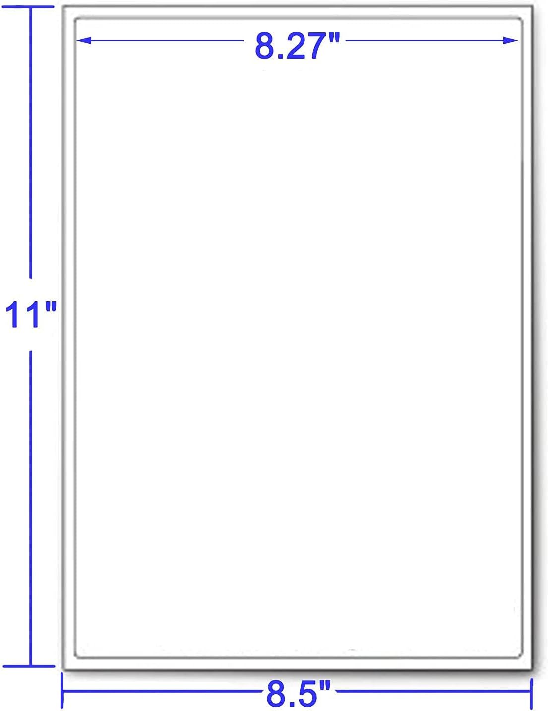 Detalle de LabelMore Printable Sticker Paper, 8.5" x 11", 50 Matte Sheets