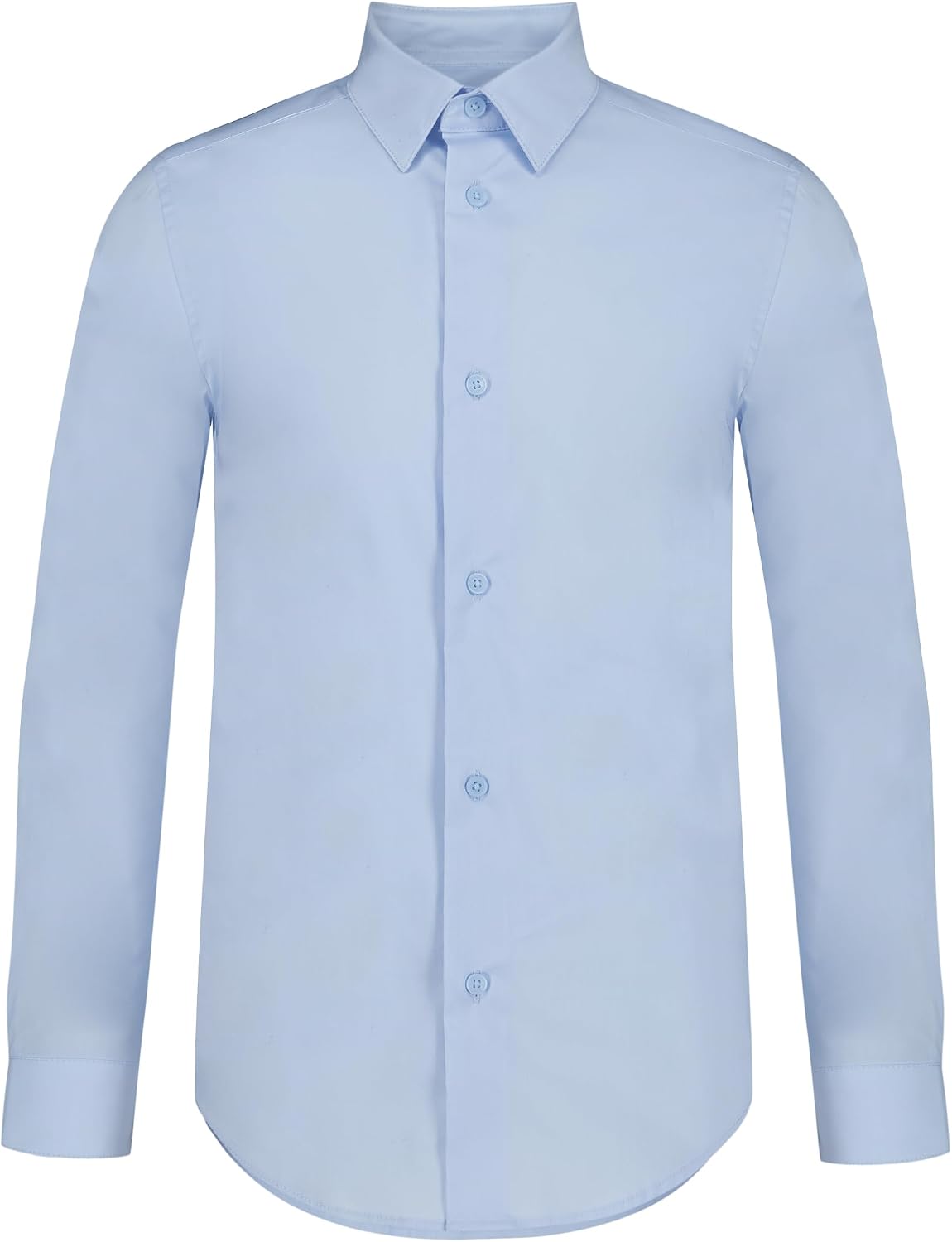 Detalle de Calvin Klein Boys' Long Sleeve Slim Fit Dress Shirt – Button-Down with Cuffs