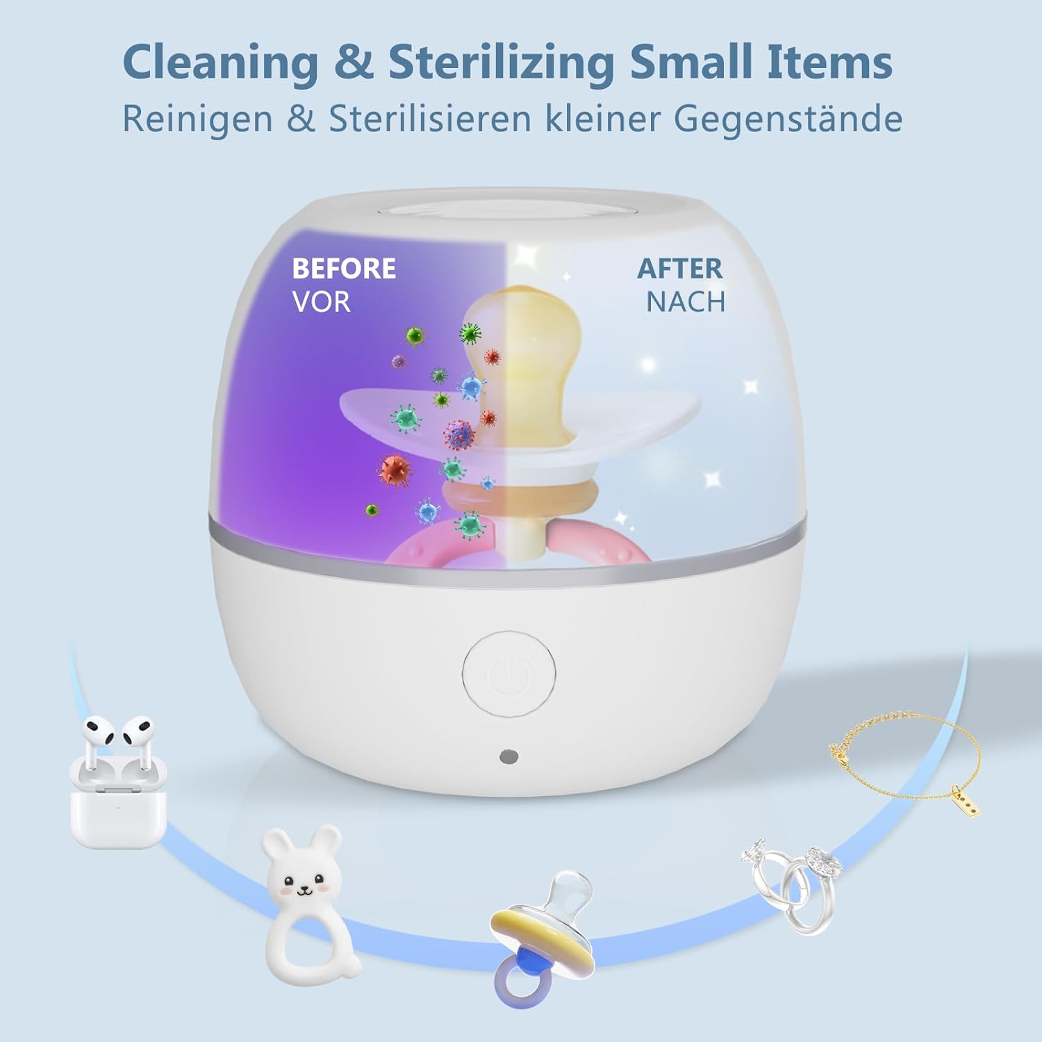 Thumbnail 4 de MOMMED Dummy Steriliser (Portable UV-C) – UV dummy steriliser with 3-minute cycles